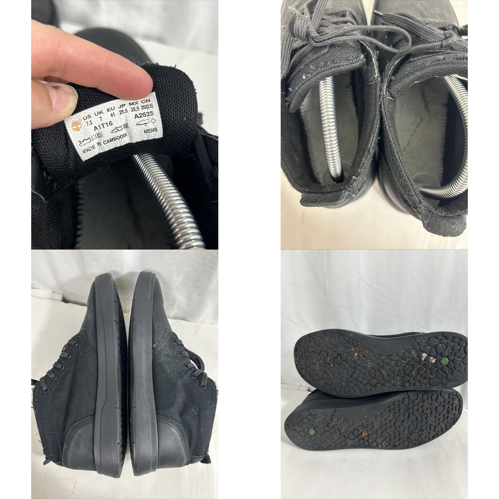 Timberland TIMBERLAND Mens Davis Square Mid Top Chukka Sneaker Shoes Leather Black Sz 7.5 Size US M / EU 48-50 / 2 - 9 Thumbnail