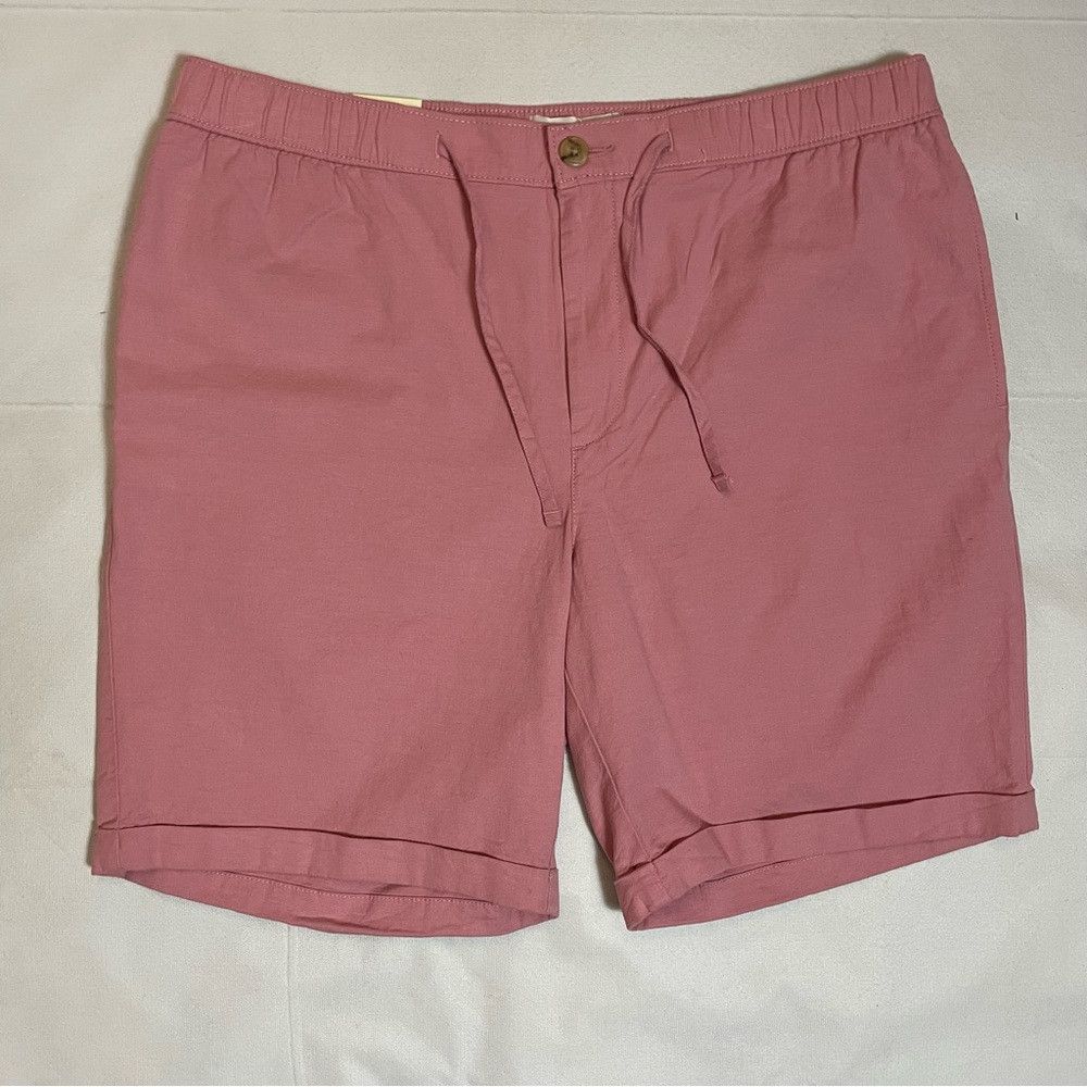 Original Penguin NWT New $85 Penguin Cotton Linen Pink Drawstring Shorts Siz Size US 38 / EU 54 - 2 Thumbnail