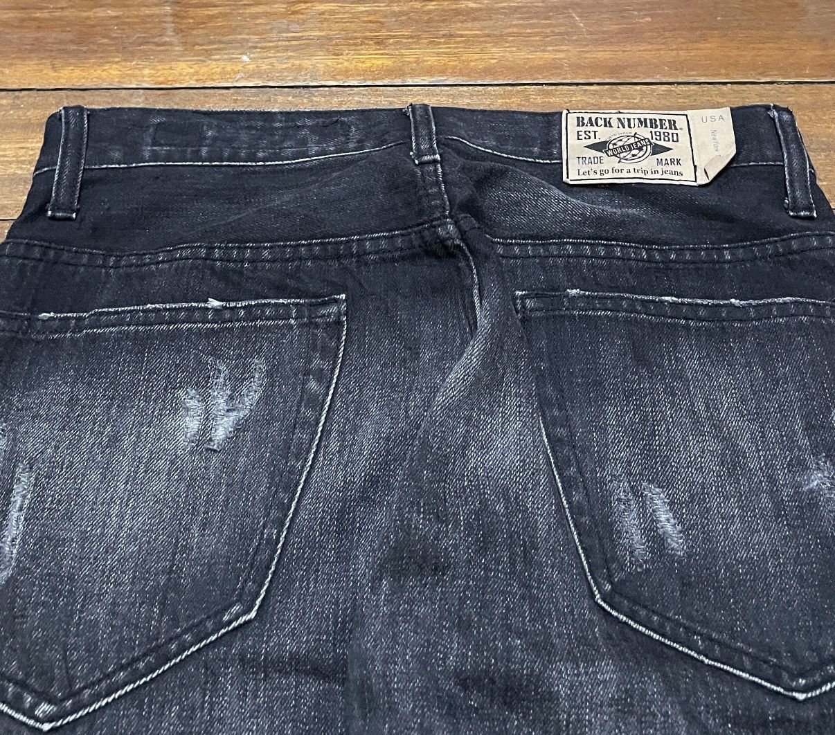 If Six Was Nine Rare Design Vintage Japanese Brand Back Number Jeans 1990s Size US 30 / EU 46 - 4 Thumbnail