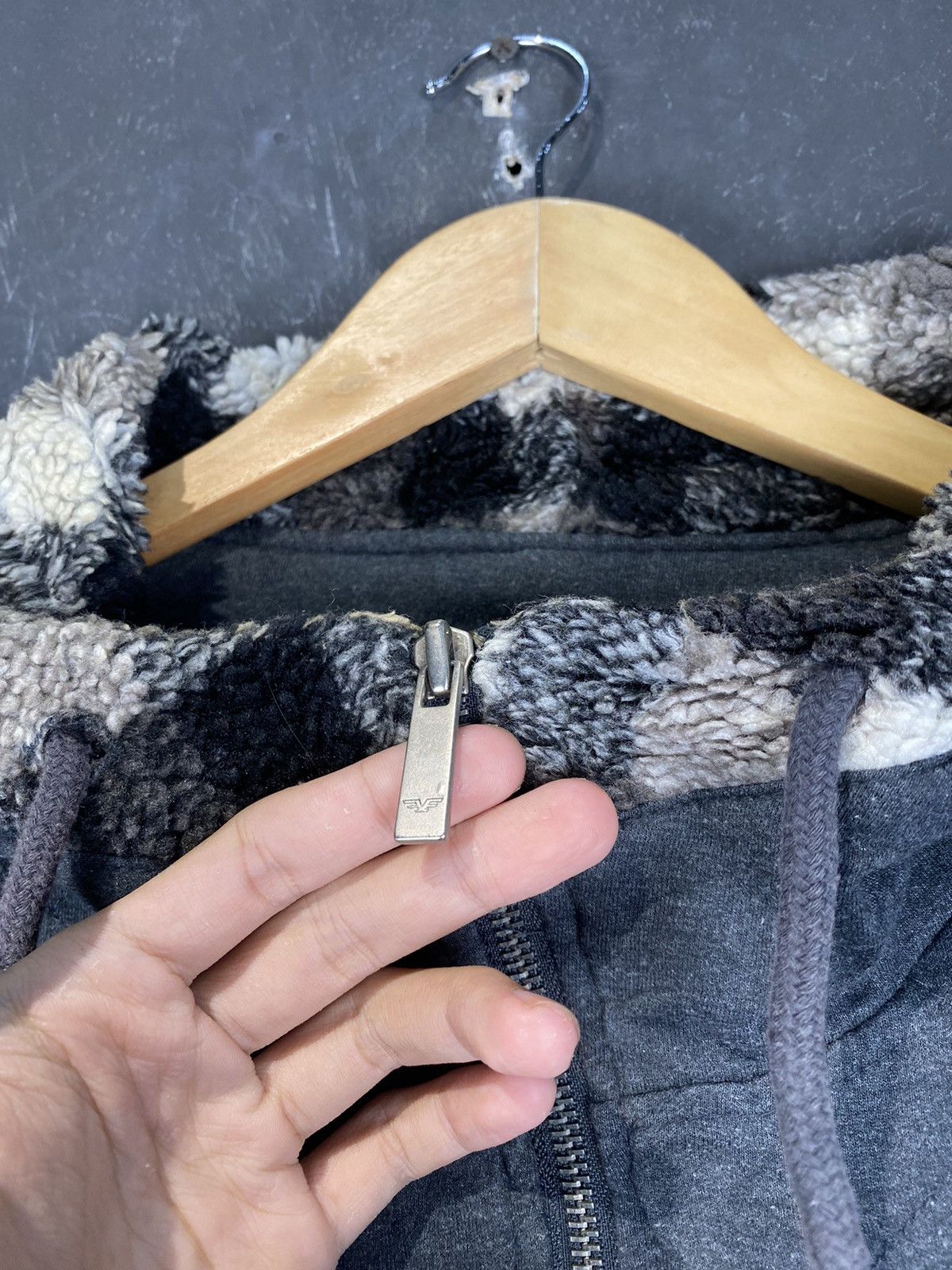 FRJ Fur Hoodie Zipped Up Jacket Hoodie