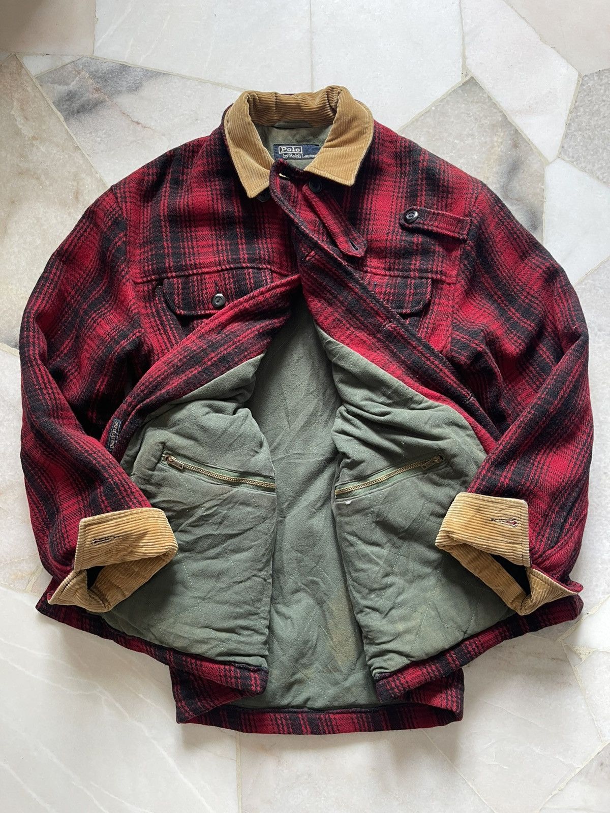 Polo Ralph Lauren 90s Polo Ralph Lauren Buffalo Plaid Heavy Wool Jacket 96 Size US L / EU 52-54 / 3 - 4 Thumbnail