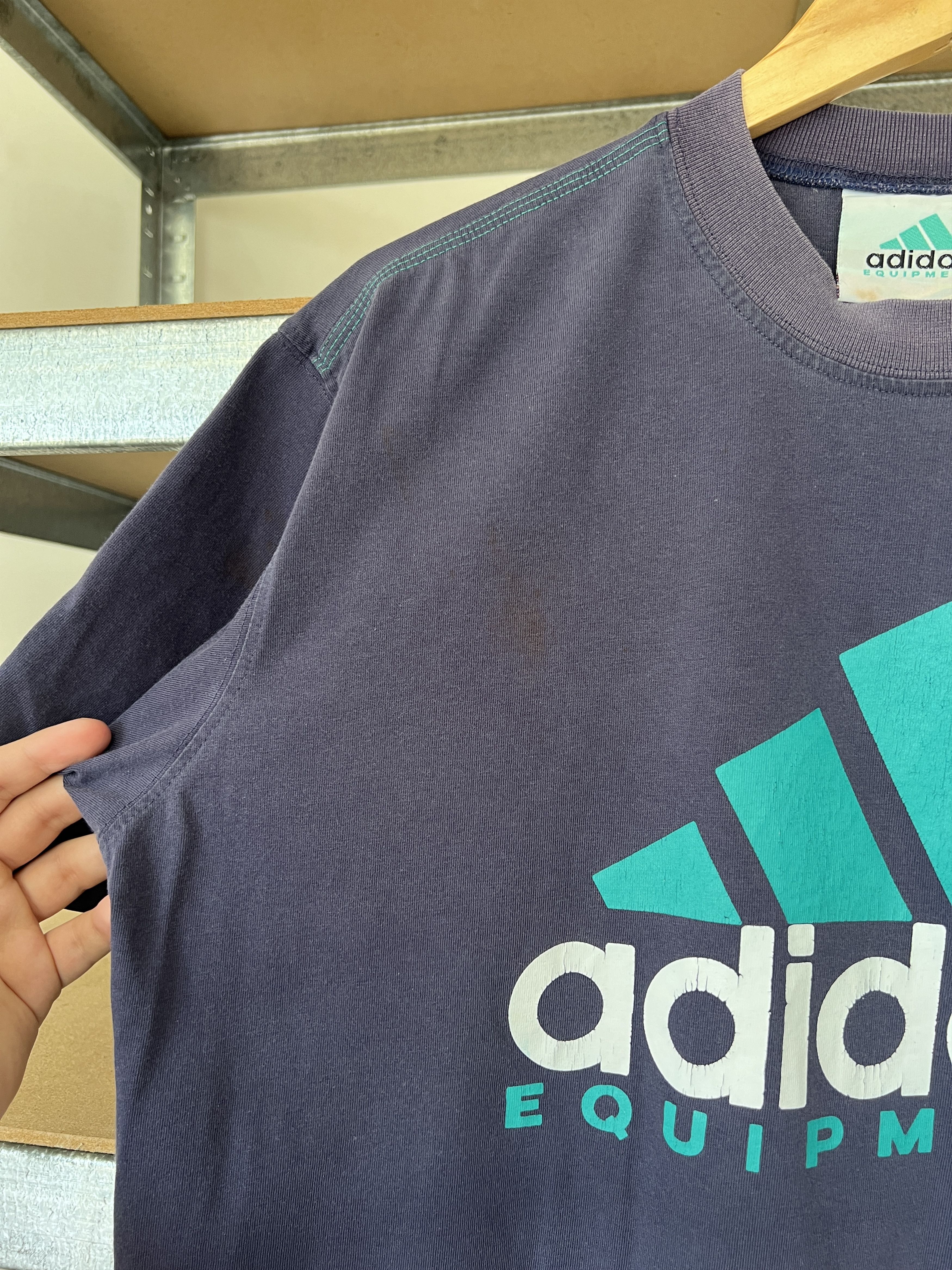 Adidas Vintage 90s Adidas Equipment Graphic T-shirt Size US M / EU 48-50 / 2 - 4 Thumbnail