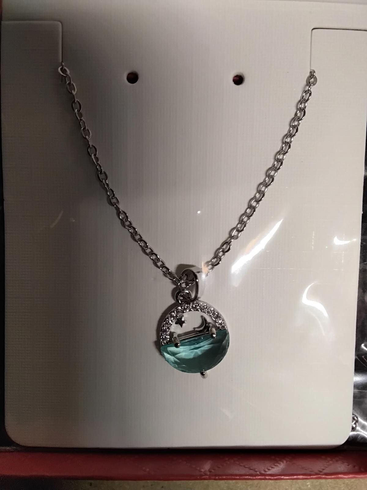 Other Sparkling Silver & Aqua Pendant Necklace - Grab It Now! Size ONE SIZE - 3 Thumbnail