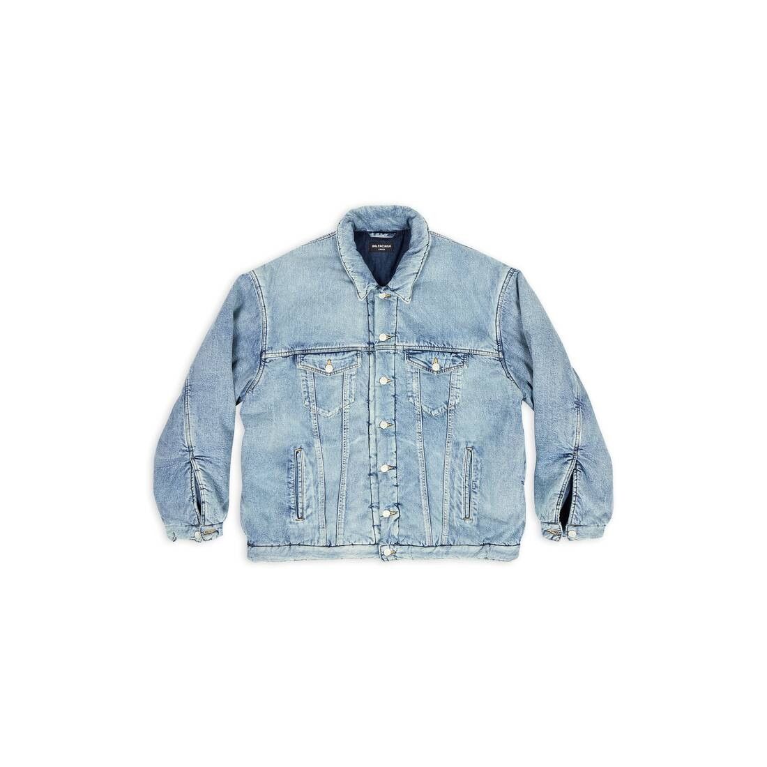Balenciaga o1srvl11e0825 Padded Jacket in Blue Size US M / EU 48-50 / 2 - 1 Thumbnail