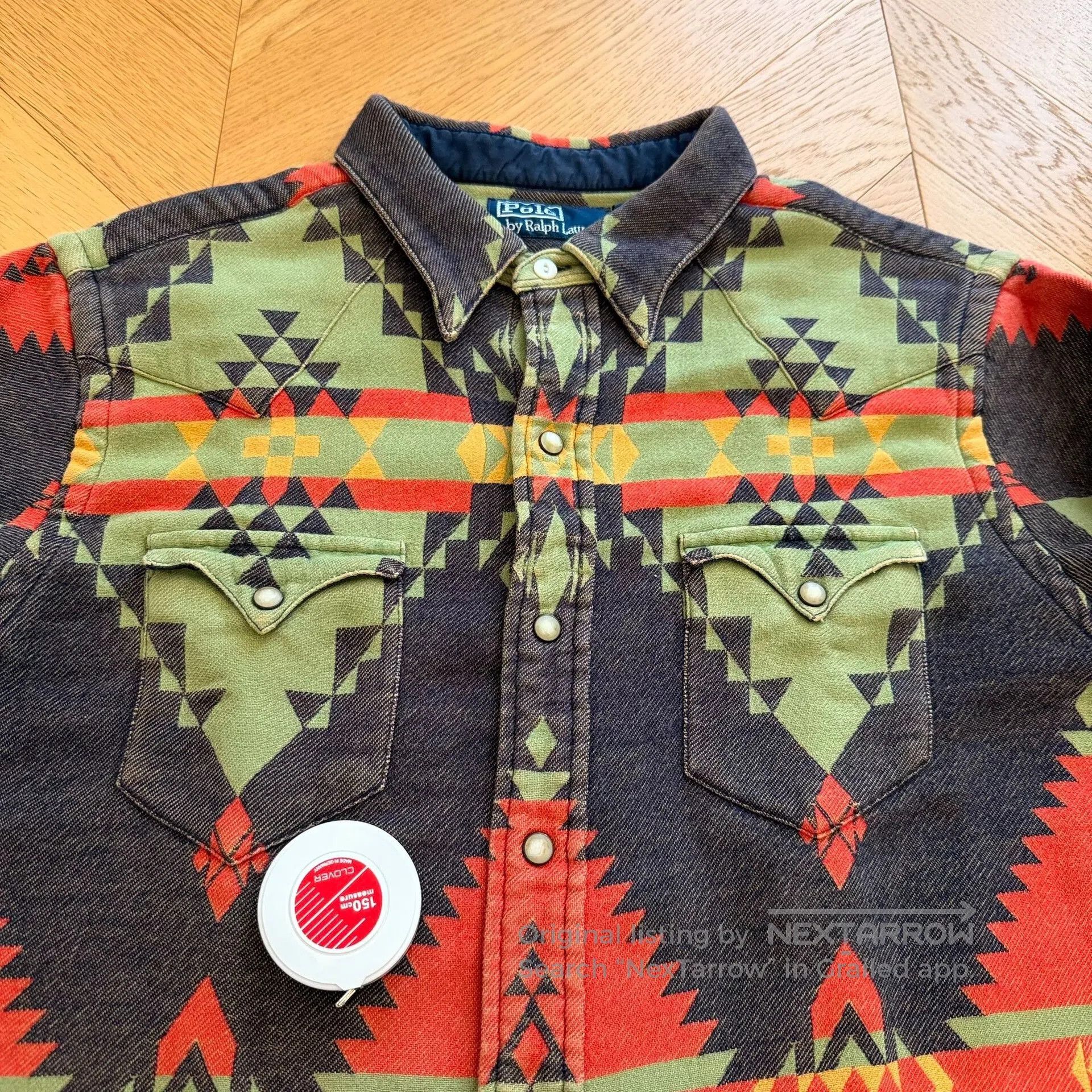 RLX Ralph Lauren Vintage Thick Southwestern Outdoor Shirt. Size US XL / EU 56 / 4 - 2 Thumbnail