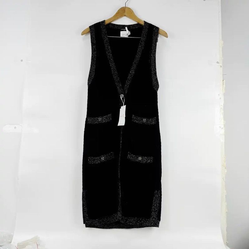 Chanel Chanel Black Sleeveless Women's Dress 0089 Size ONE SIZE - 1 Thumbnail