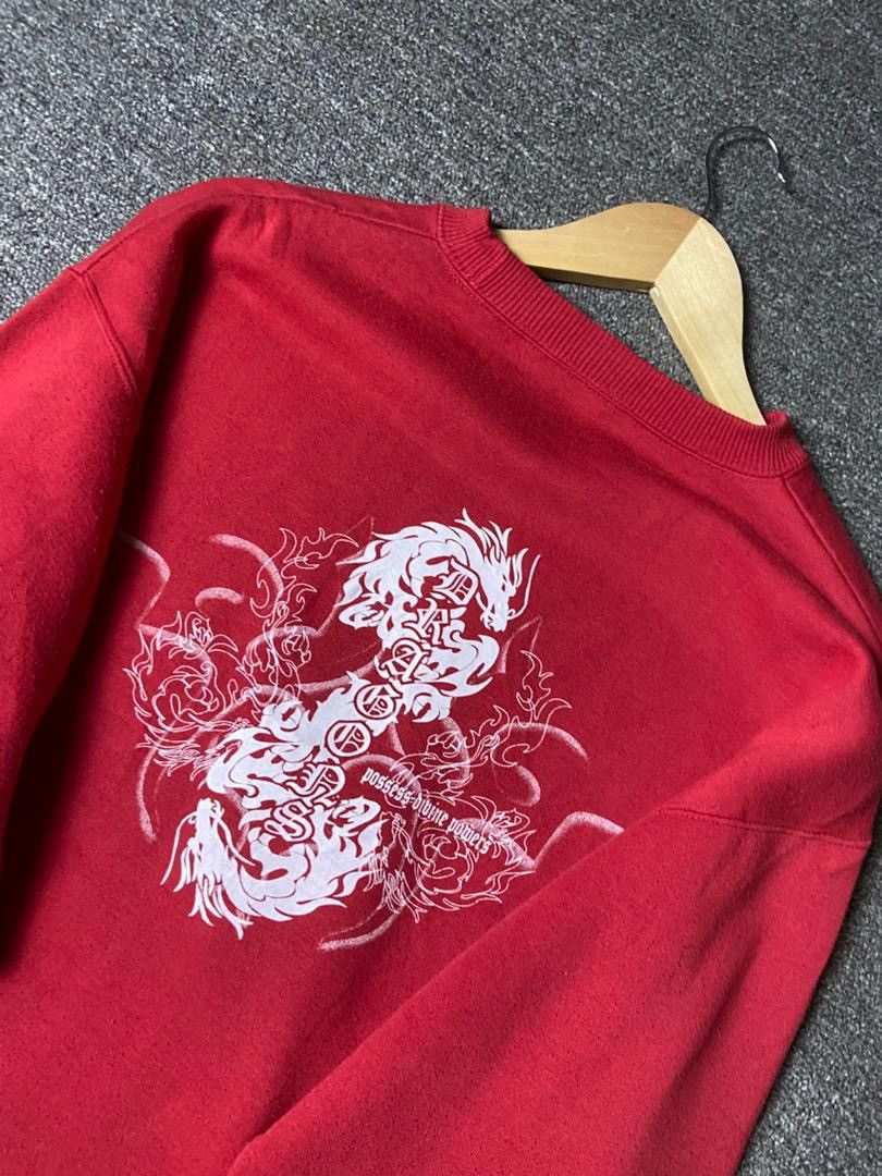 Japanese Brand Bill Crop Dragons Crewneck Sweatshirt (173) Size US L / EU 52-54 / 3 - 2 Thumbnail