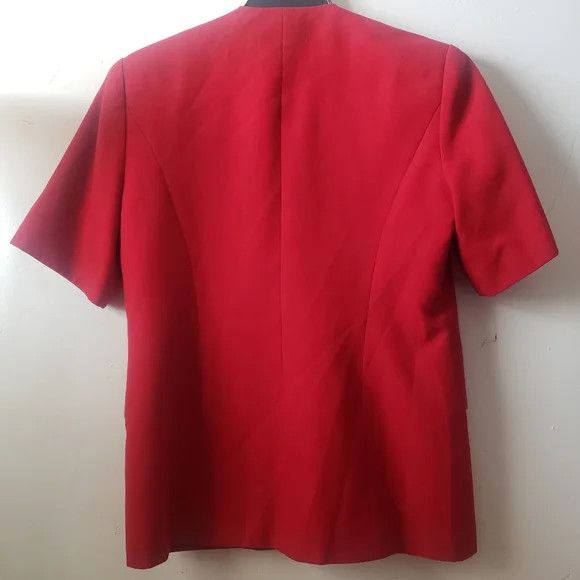 Other Vintage/90s Red Short Sleeve Blazer Jacket Size L / US 10 / IT 46 - 6 Thumbnail