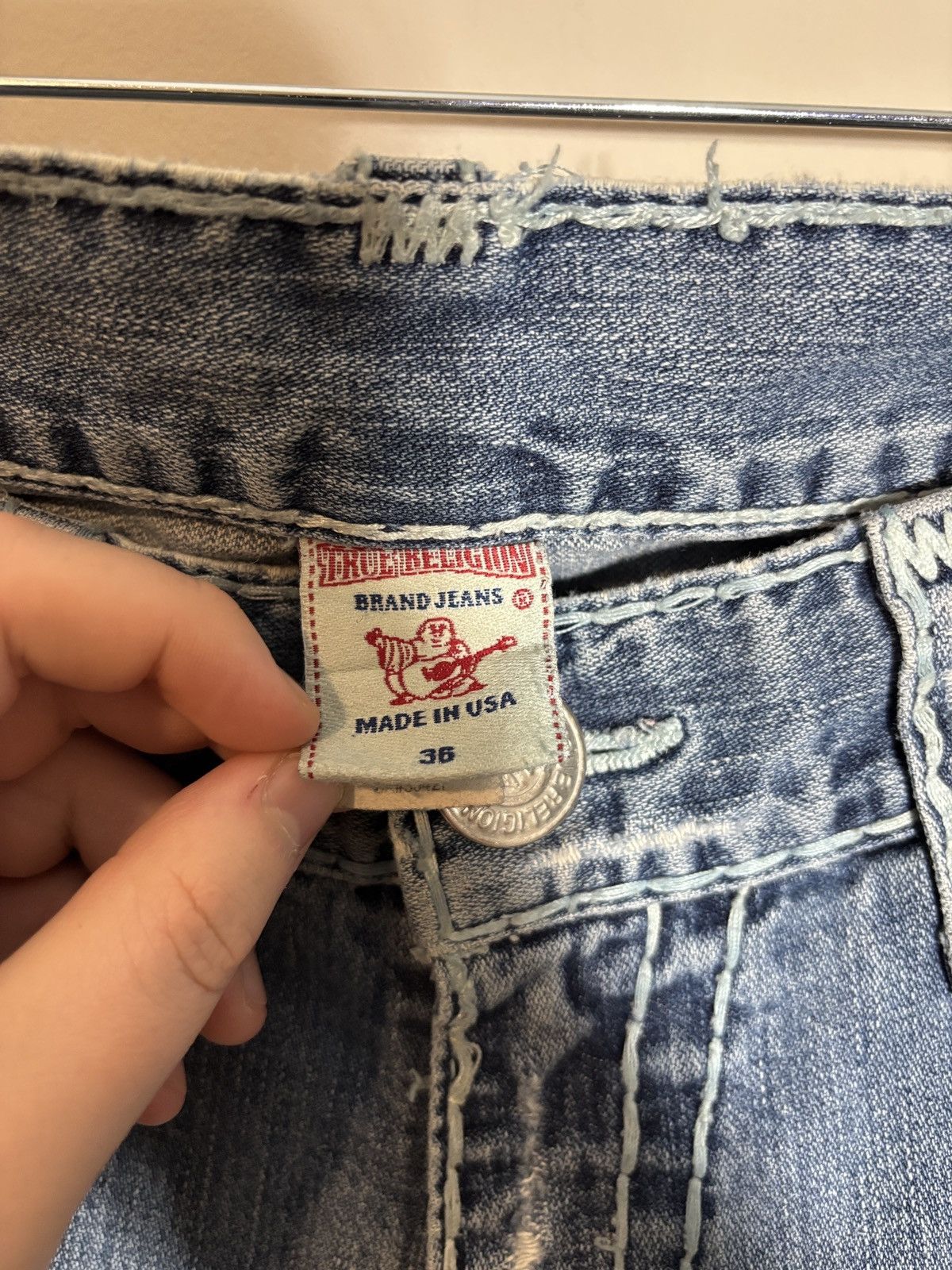 True Religion Vtg True Religion Billy Super T Bootcut Thick Stitch Jeans Size US 36 / EU 52 - 3 Thumbnail
