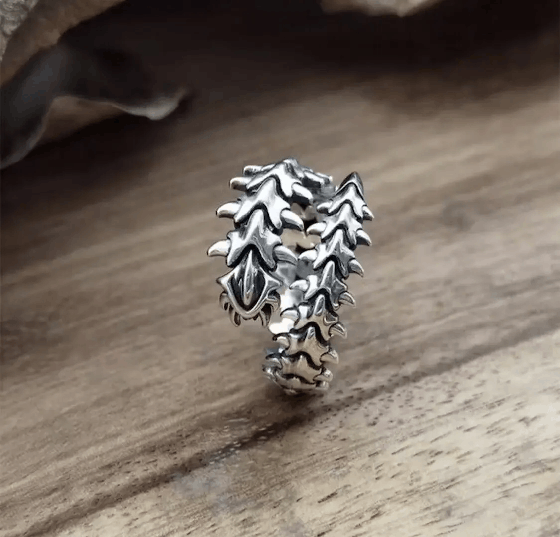 Jewelry Spine Bones Skeleton Ring Size ONE SIZE - 3 Thumbnail