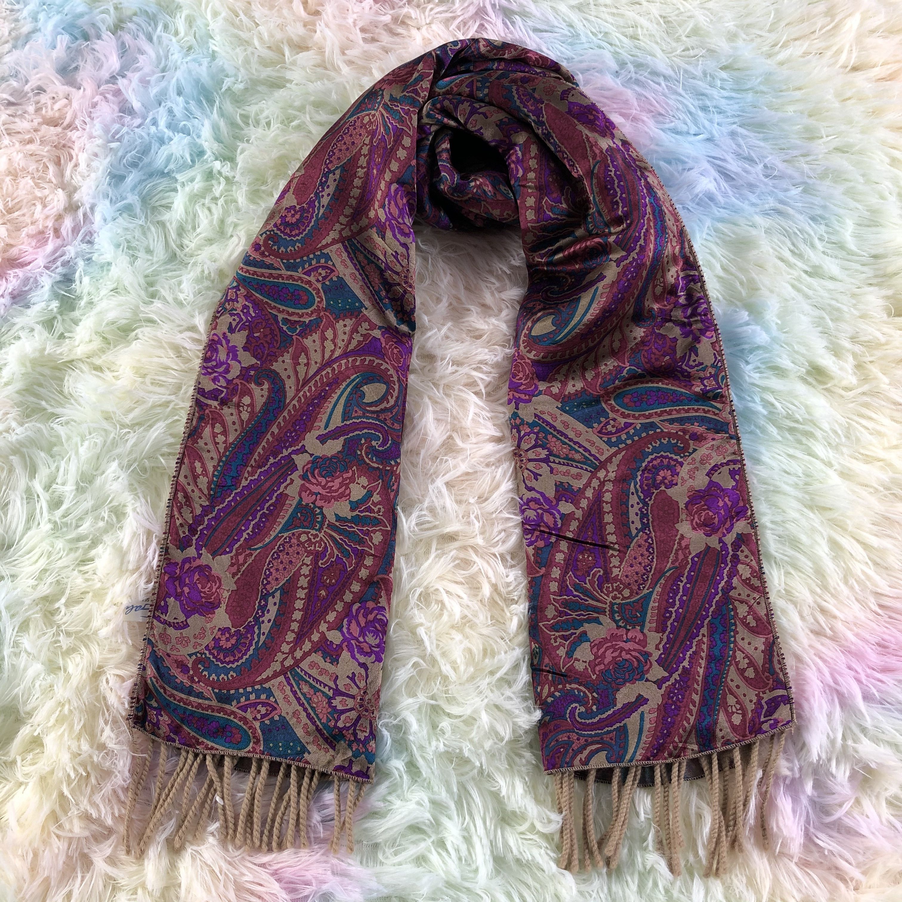 Vintage Paisley Scarf / Muffler / Neckwear - KM90 Size ONE SIZE - 1 Thumbnail