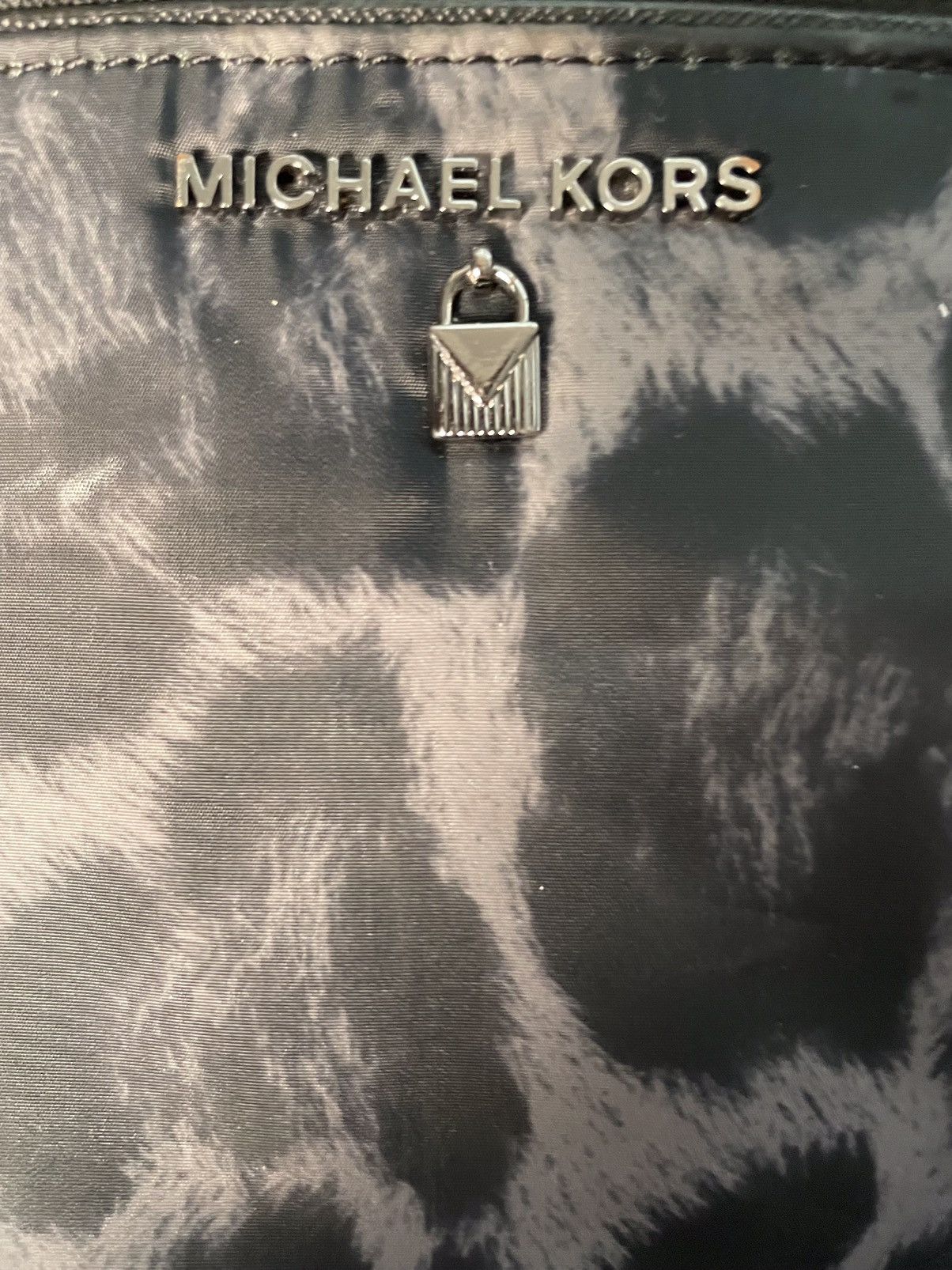 Michael Kors Michael Kors - Black Animal Print Backpack Size ONE SIZE - 3 Thumbnail