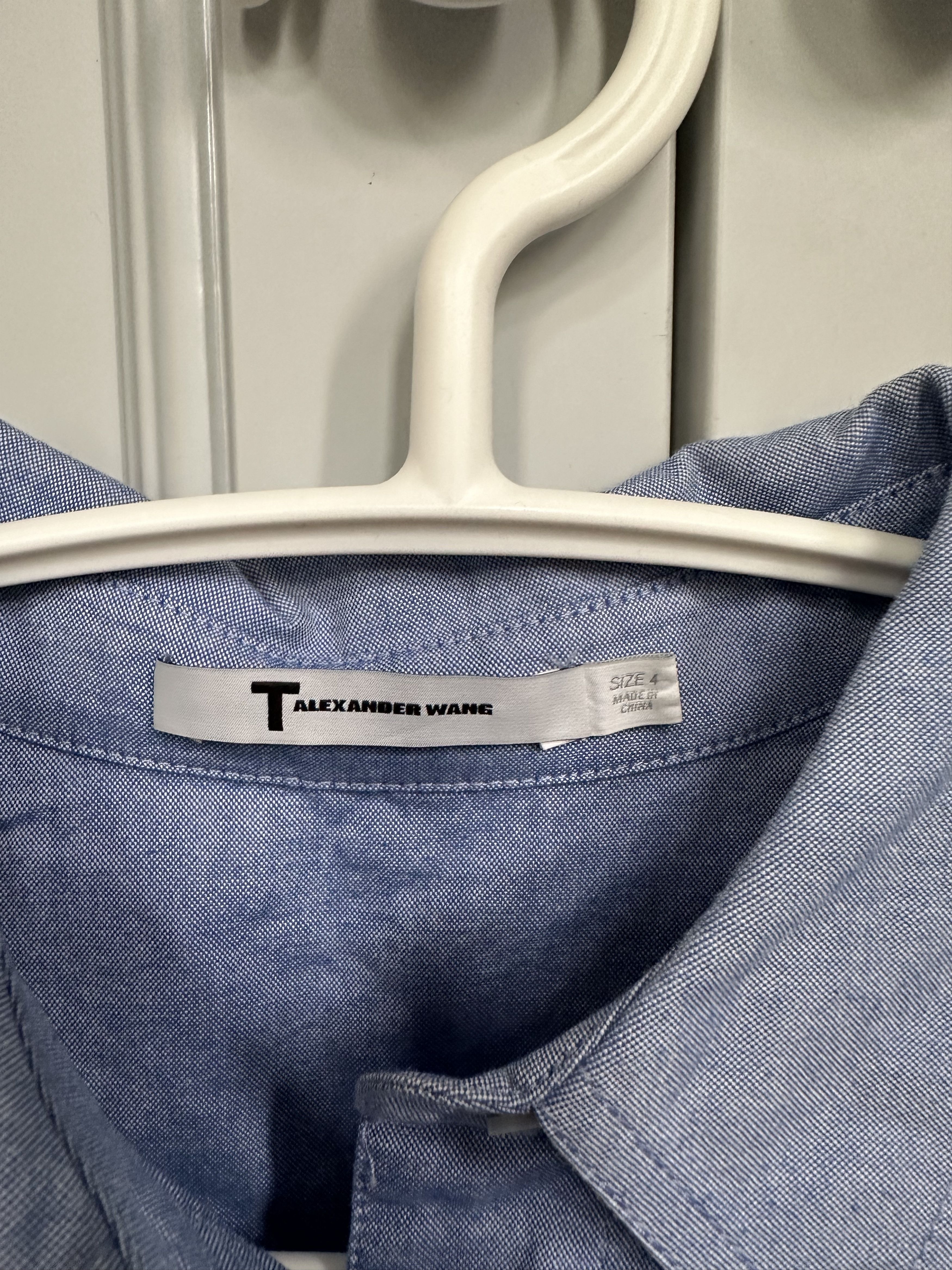 T by Alexander Wang T Alexander Wang Blue Chambray Cropped Shirt Size S / US 4 / IT 40 - 4 Thumbnail