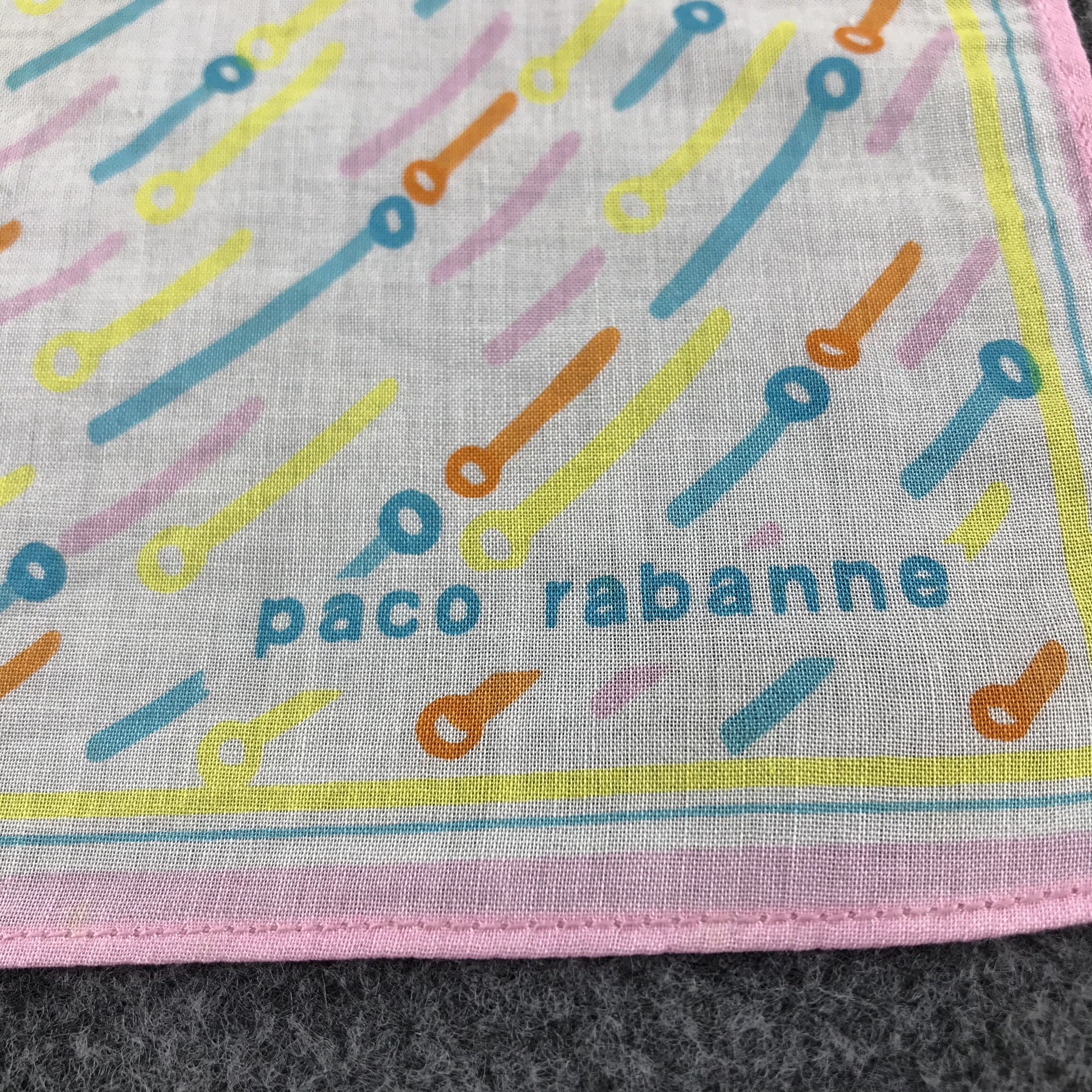 Vintage Paco Rabanne Handkerchief Neckerchief Bandana H101 Size ONE SIZE - 4 Thumbnail