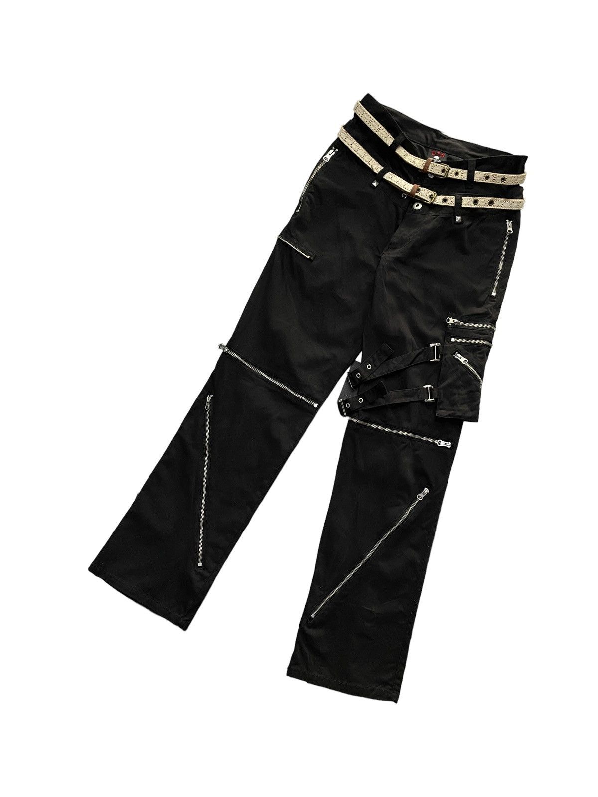 Japanese Brand Tokyo Ikebukuro Cyber Punk Bondage Cargo Pants Size US 30 / EU 46 - 5 Thumbnail
