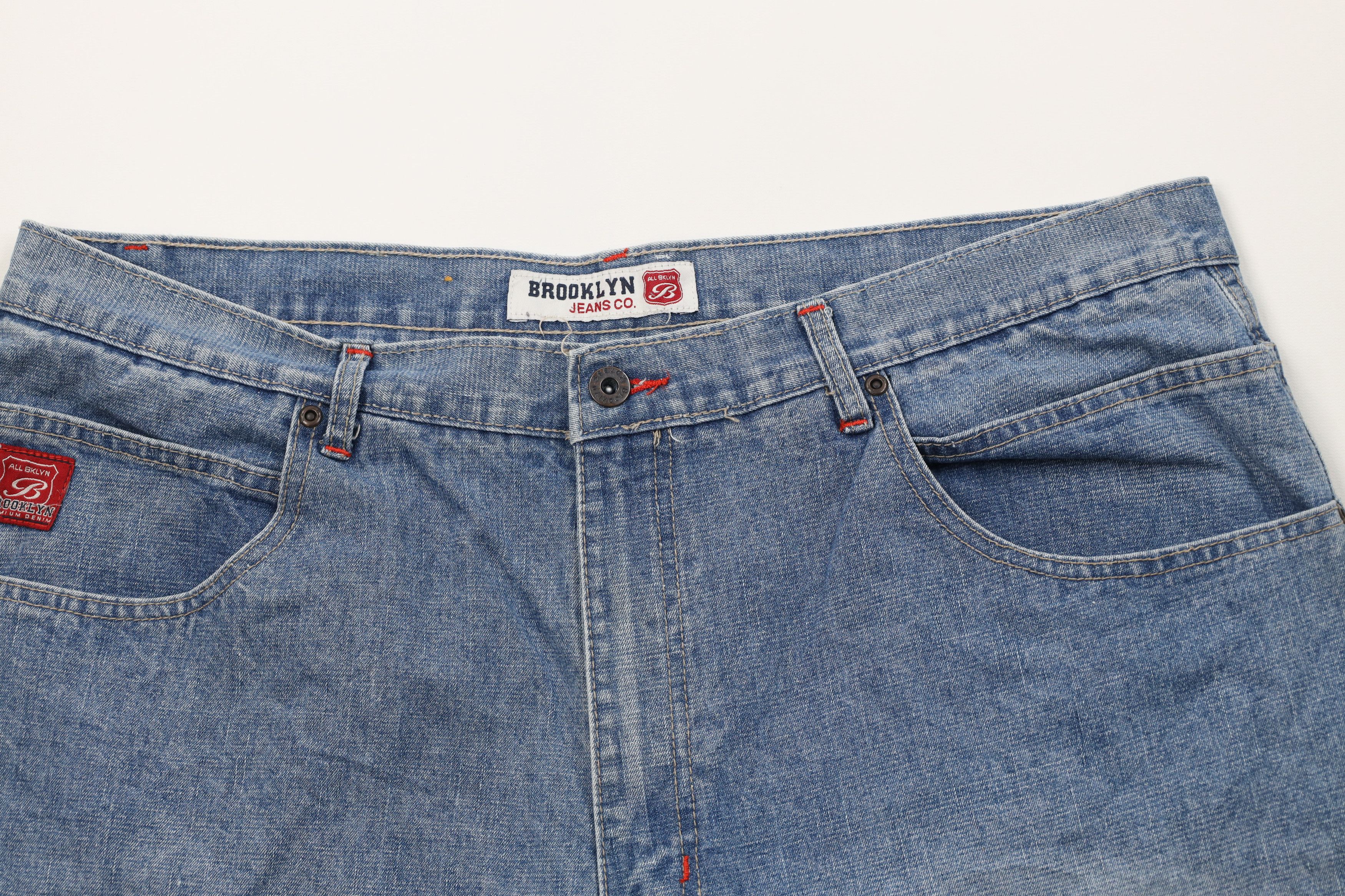 Vintage 90s Y2K Streetwear Fit Denim Jean Shorts Blue Cotton