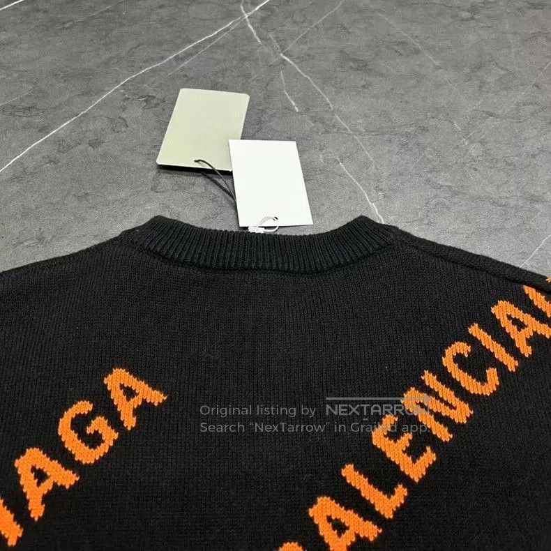 Balenciaga Balenciaga Black Logo Print Sweater. Size US XS / EU 42 / 0 - 6 Thumbnail