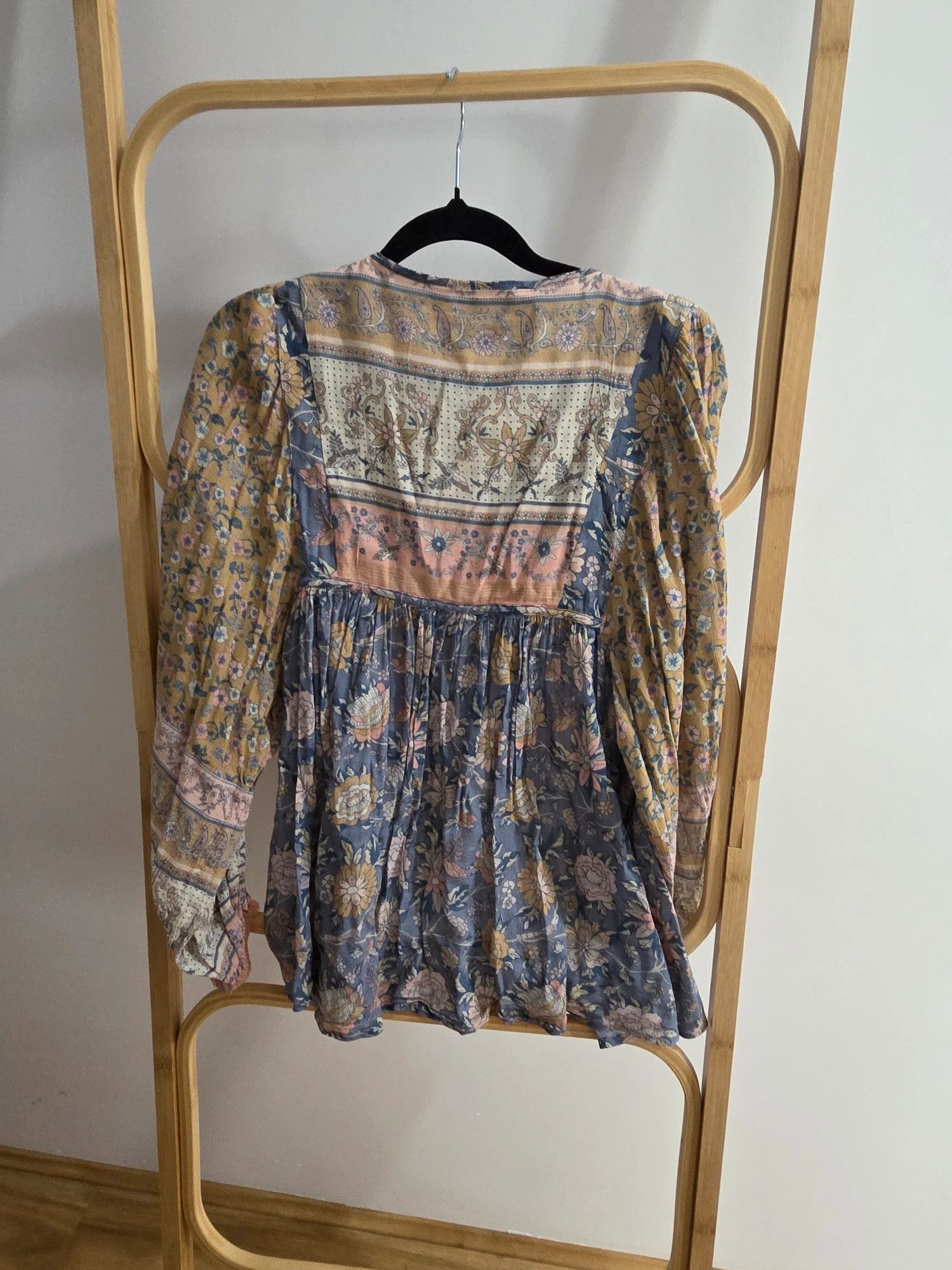 Spell Spell XS Long Sleeve Bohemian Floral Print Blouse Women's Top Size XS / US 0-2 / IT 36-38 - 2 Thumbnail