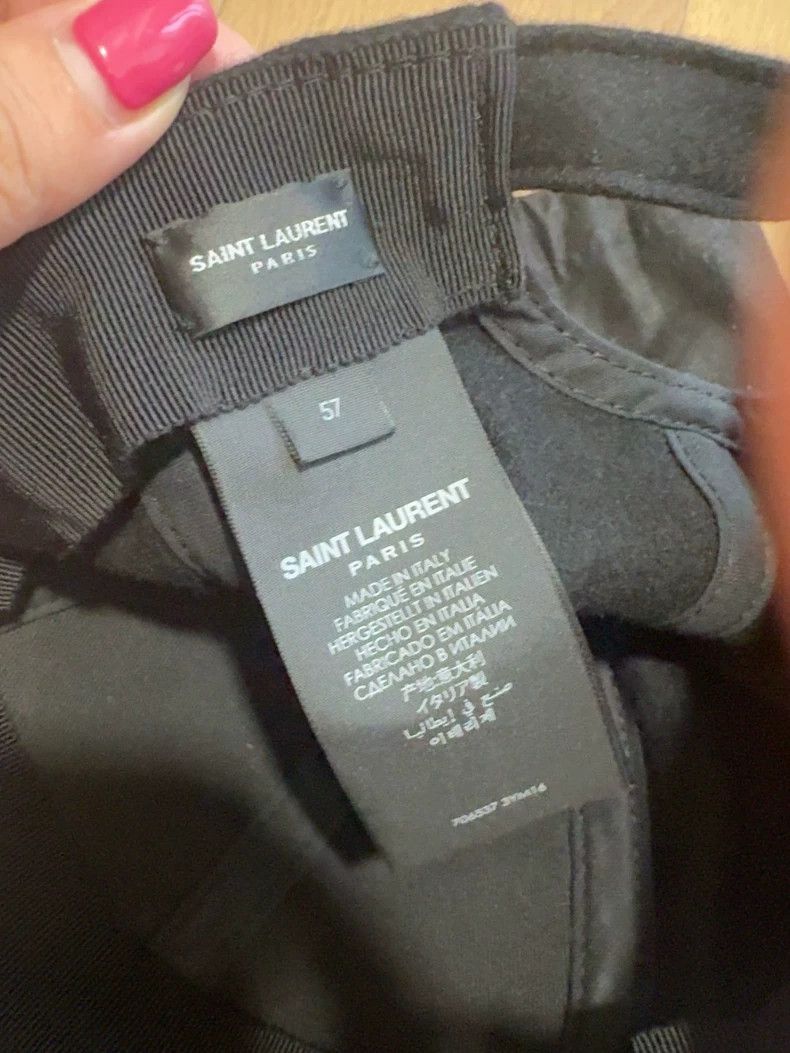 Saint Laurent Paris Saint Laurent Paris flat tongue cap Size ONE SIZE - 4 Thumbnail
