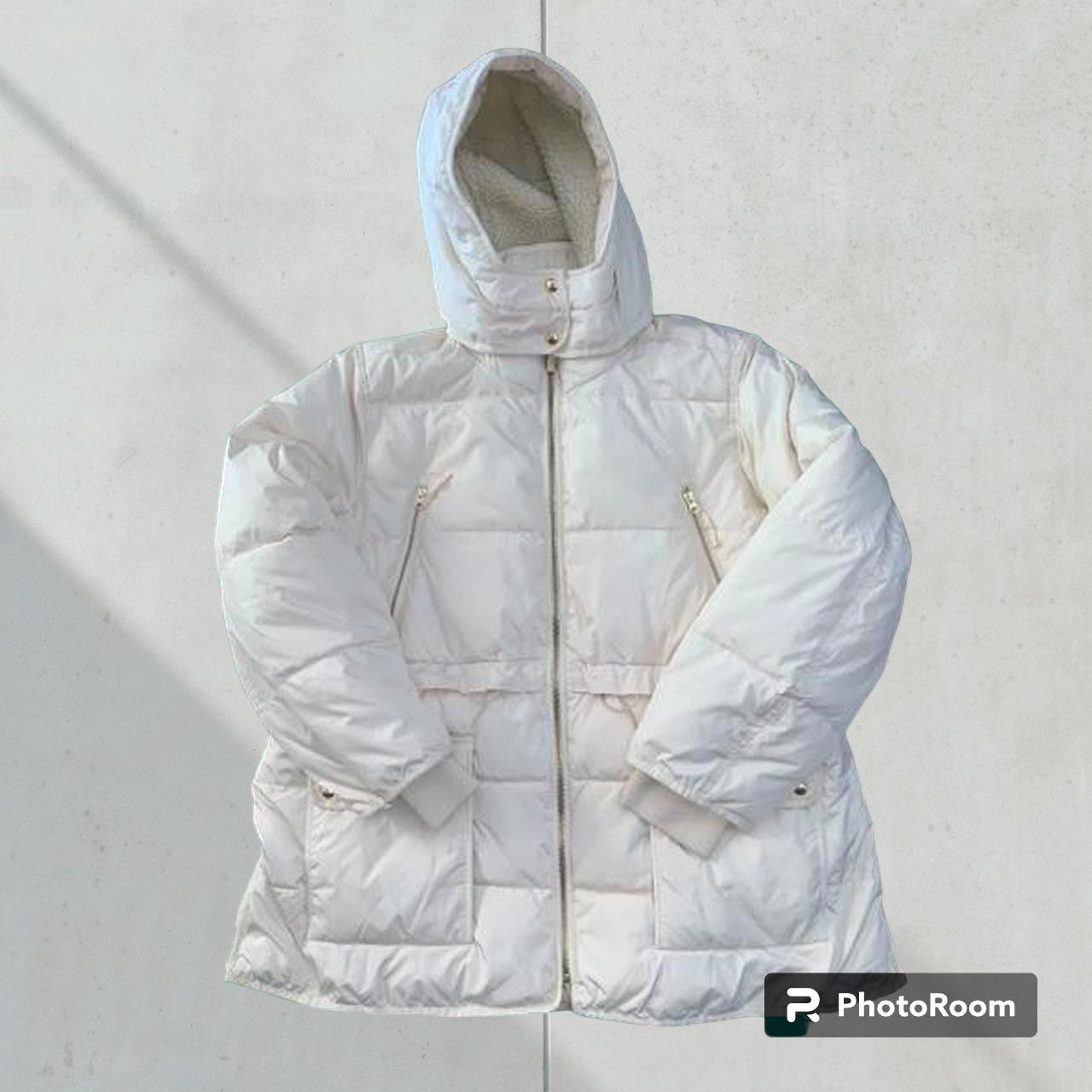 J. Crew Wo Chateau Puffer Coat Primaloft Cream Jacket Sz 3X