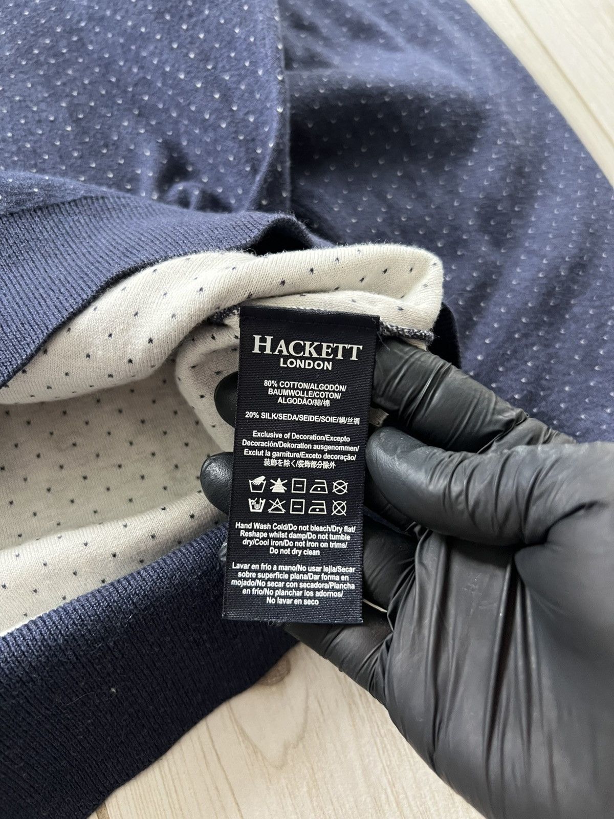 Hackett Hackett London Cotton/Silk 1/4 zip Sweater Mens Classic Size US XL / EU 56 / 4 - 11 Thumbnail