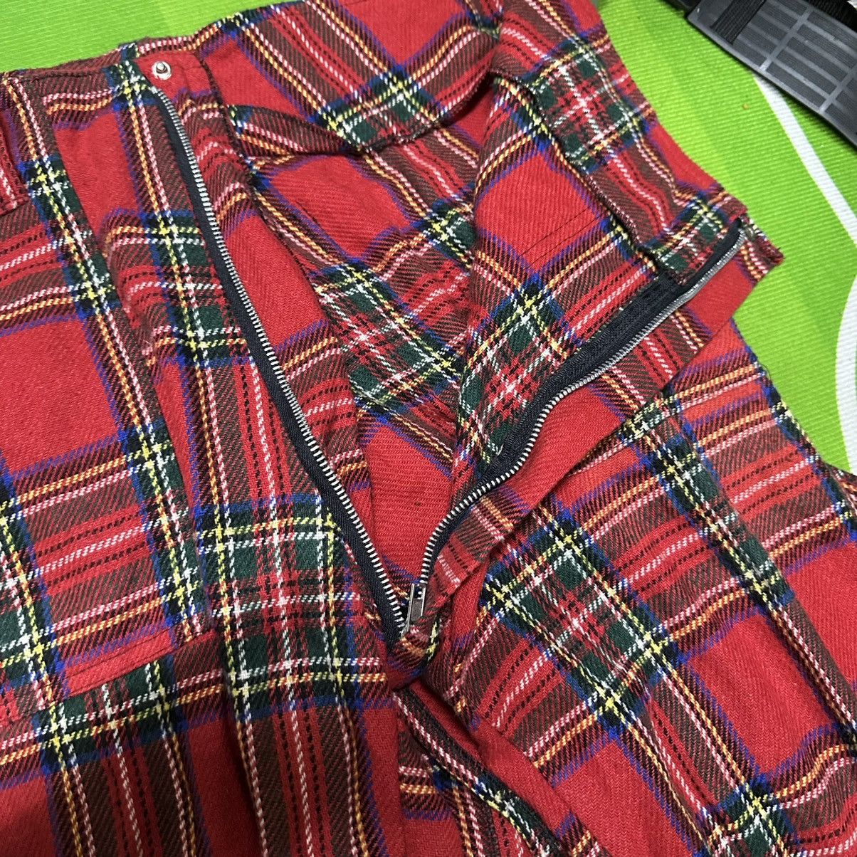 Seditionaries Sedittionaries punk red tartan bondage pants / made england Size US 33 - 8 Thumbnail