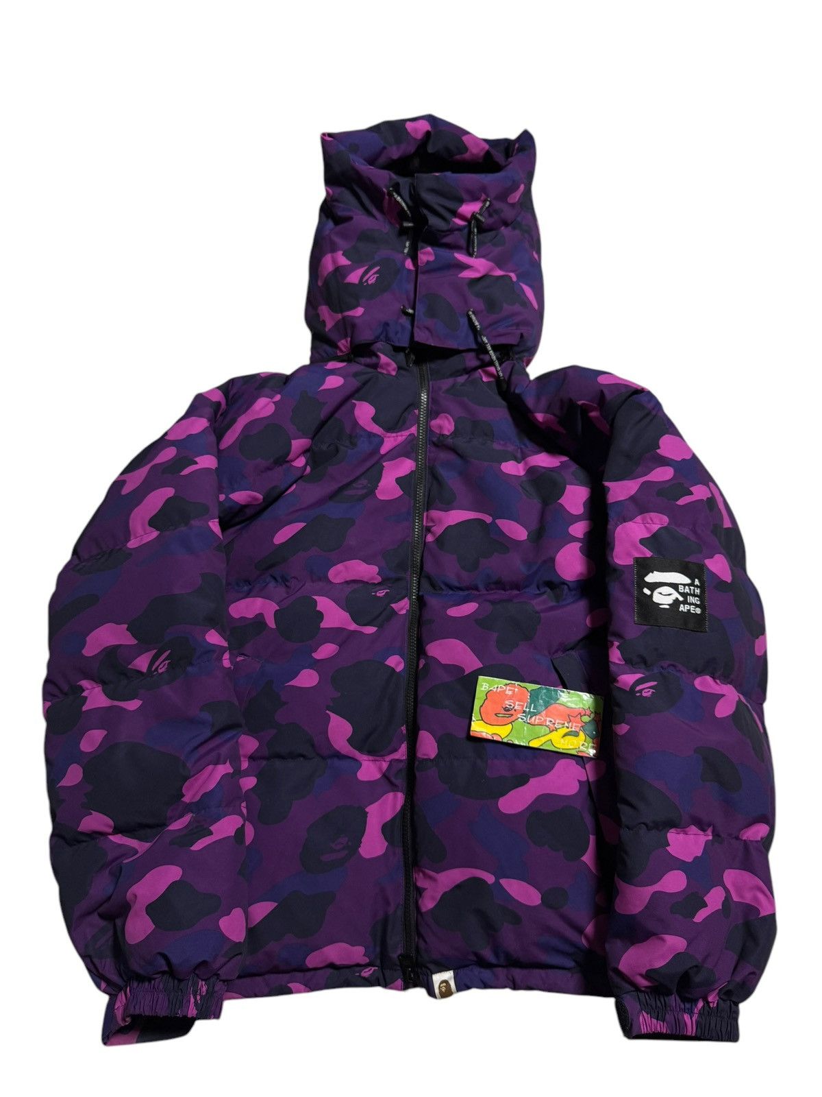 Bape BAPE Hooded Puffer Down Jacket Purple camo Size US M / EU 48-50 / 2 - 1 Thumbnail