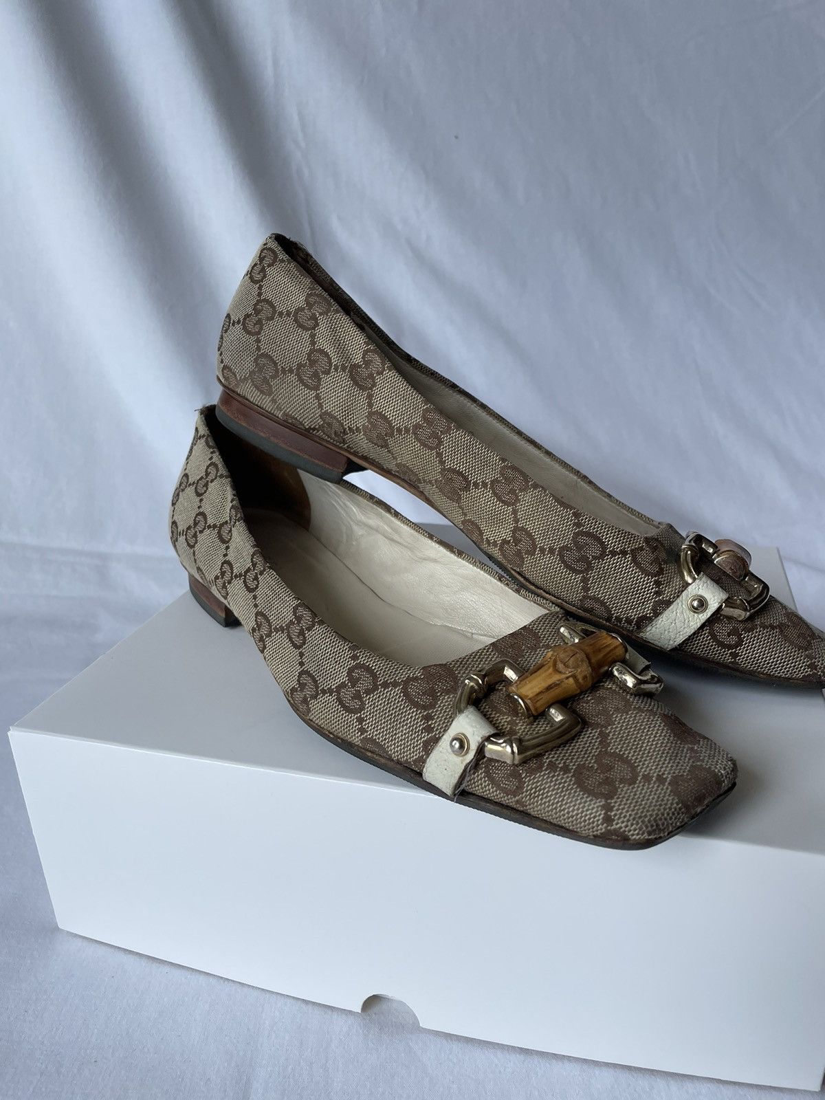 Gucci × Tom Ford × Vintage GUCCI MONOGRAM VINTAGE low-top shoes Tom Ford era , size 37C Size US 7 / IT 37 - 2 Thumbnail