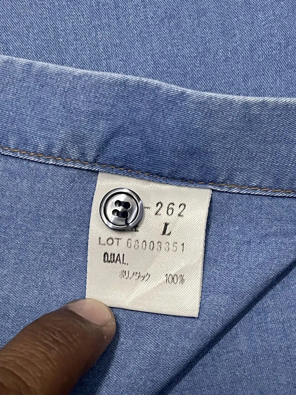 Kenzo 90s Kenzo Jeans Embroidered Pocket Denim Button Down Shirt Size US L / EU 52-54 / 3 - 5 Thumbnail