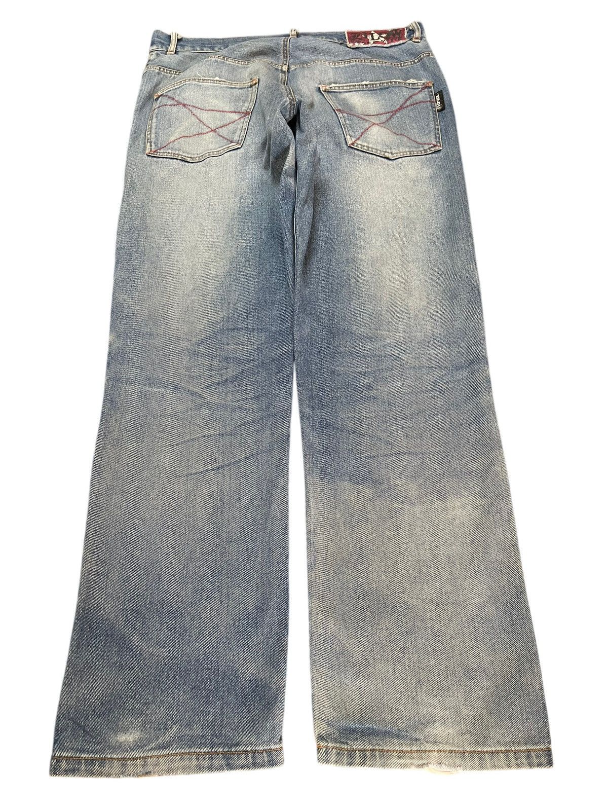 Fubu Vintage Japanese Brand Double Knee Style Faded Style Jeans Size US 32 / EU 48 - 2 Thumbnail