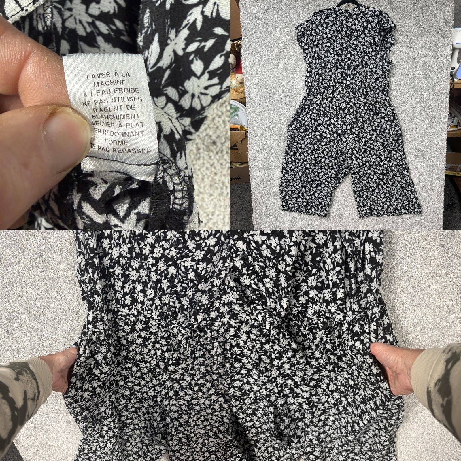 Vintage VINTAGE? No. London Times Jumpsuit 22W Plus Dark Floral Cottagecore Whimsigoth Romantic Party Size 40" / US 18 - 8 Thumbnail