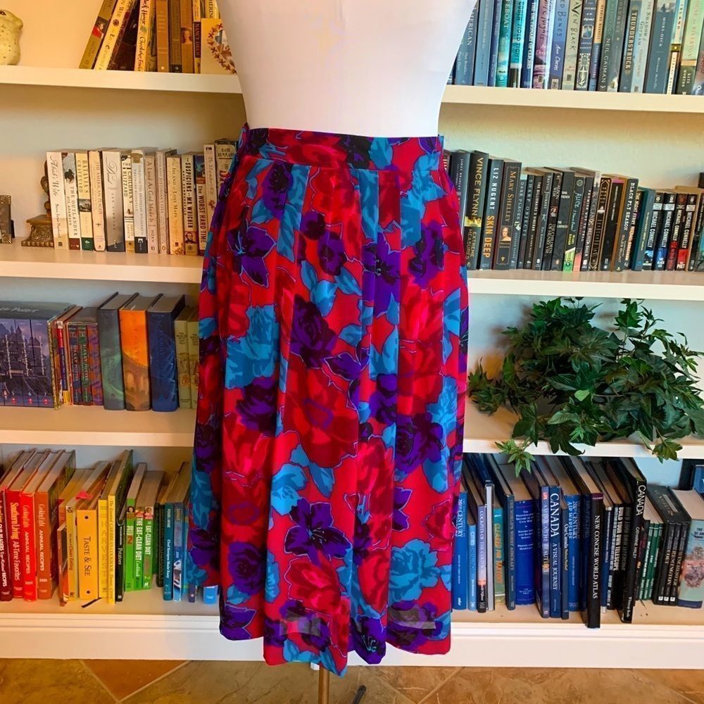 Vintage Vintage Campus Casuals of California Skirt Pleated Fuchsia P Size 28" / US 6 / IT 42 - 2 Thumbnail