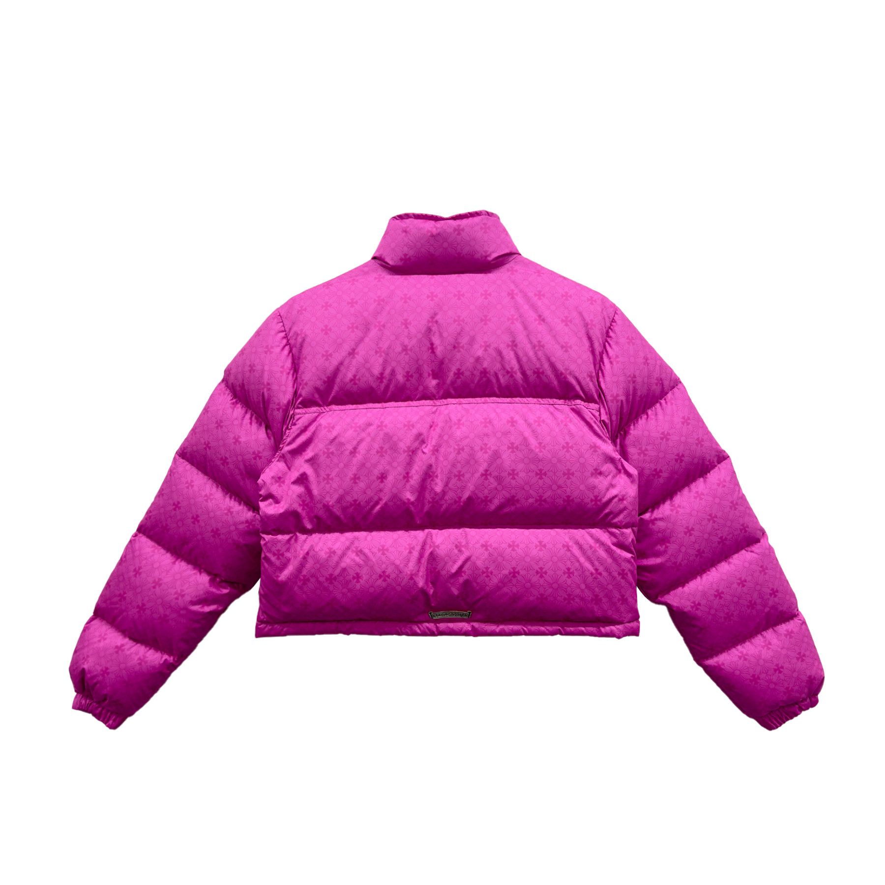 Chrome Hearts Chrome Hearts Women Pink Monogram Cropped Puffer Down Jacket Size M / US 6-8 / IT 42-44 - 2 Thumbnail