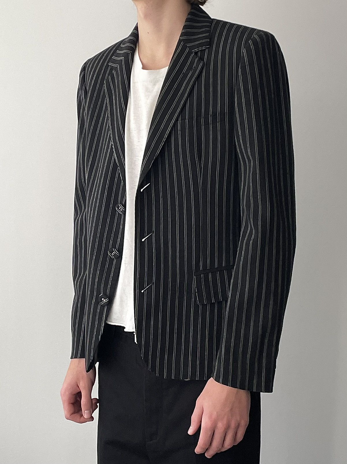 Jean Paul Gaultier Jean Paul Gaultier 2000’s Striped Wool Blazer Size US S / EU 44-46 / 1 - 3 Thumbnail