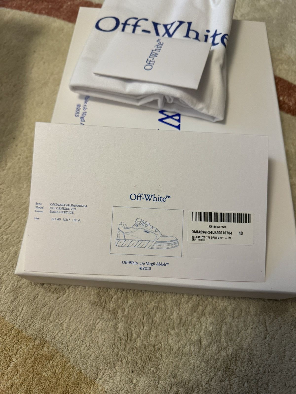 Off-White Off White Vulcanized 779 Size US 7 / EU 40 - 5 Thumbnail