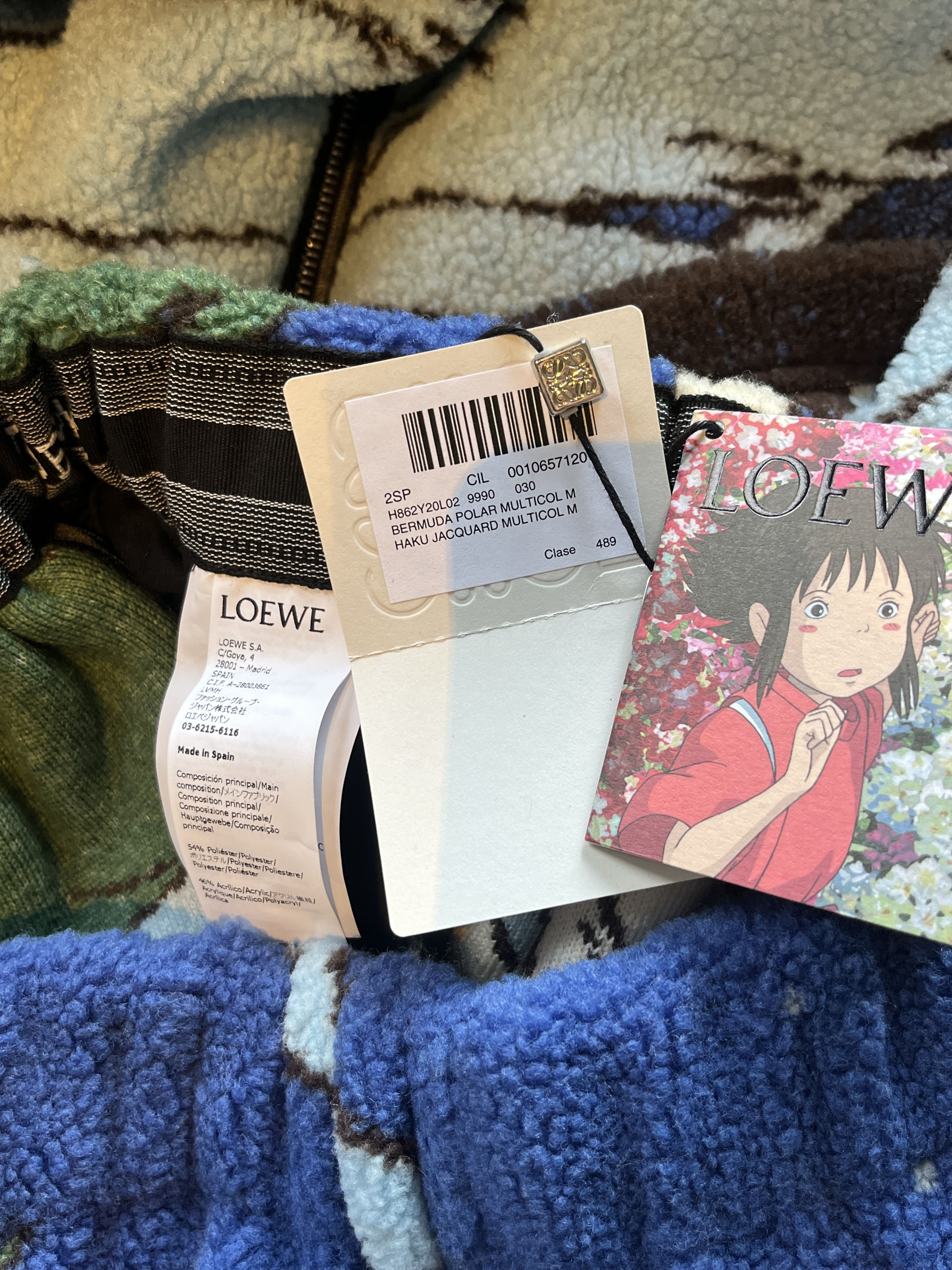 Loewe LOEWE x Spirited Away - Haku Jacquard Fleece Bermuda Shorts Size US 32 / EU 48 - 7 Thumbnail