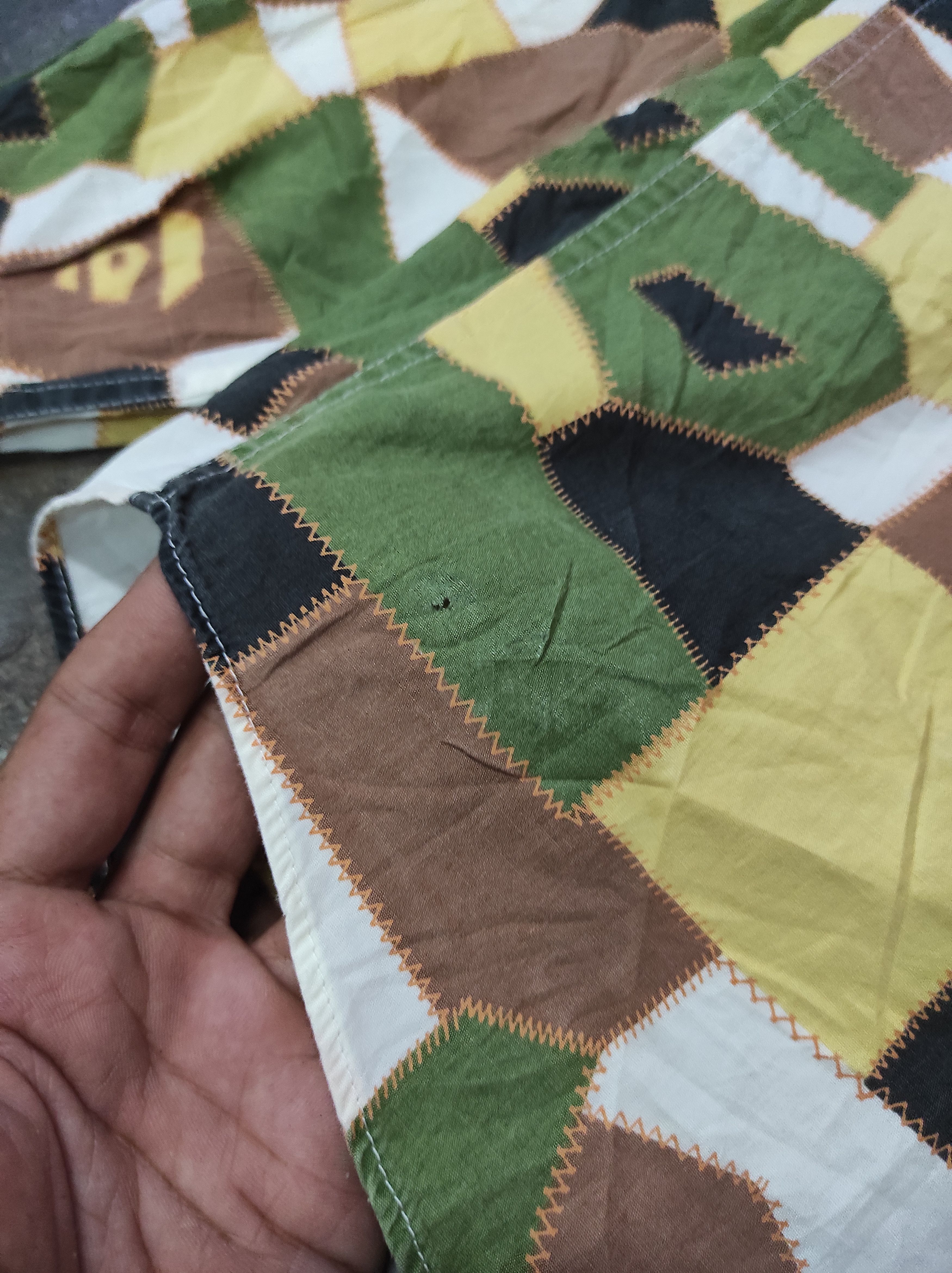 Bape A Bathing Ape BAPE Geometric Patchwork Shirt Button Up Size US M / EU 48-50 / 2 - 6 Thumbnail