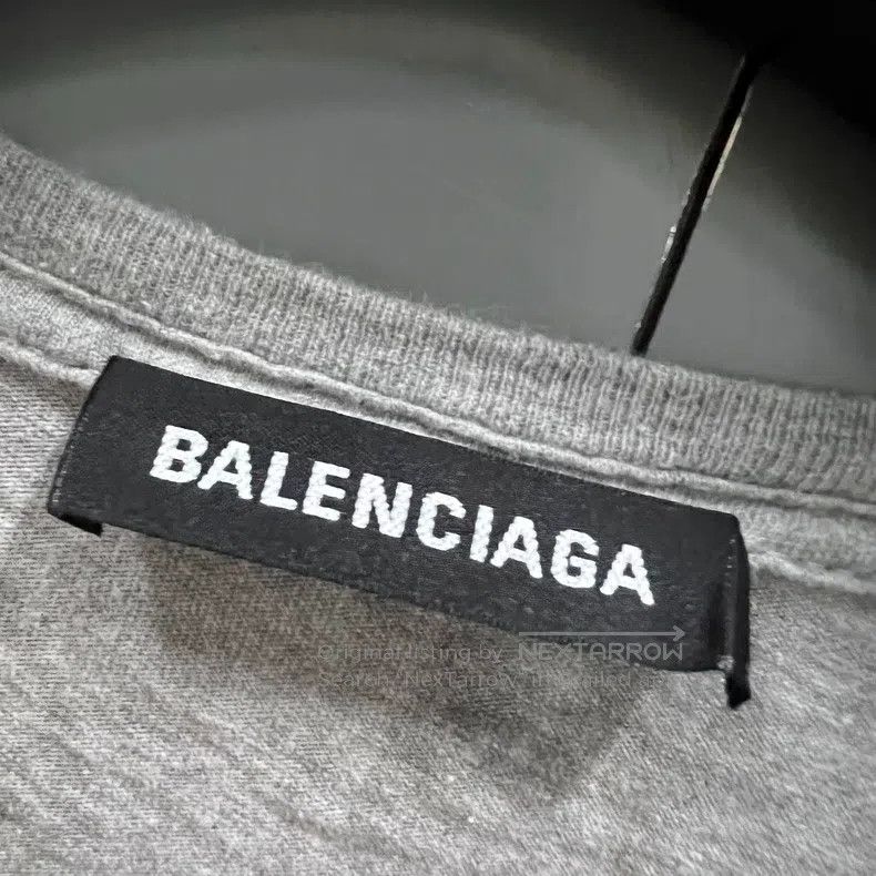 Balenciaga Balenciaga Gray Fully Printed Logo Short Sleeve Size US S / EU 44-46 / 1 - 3 Thumbnail