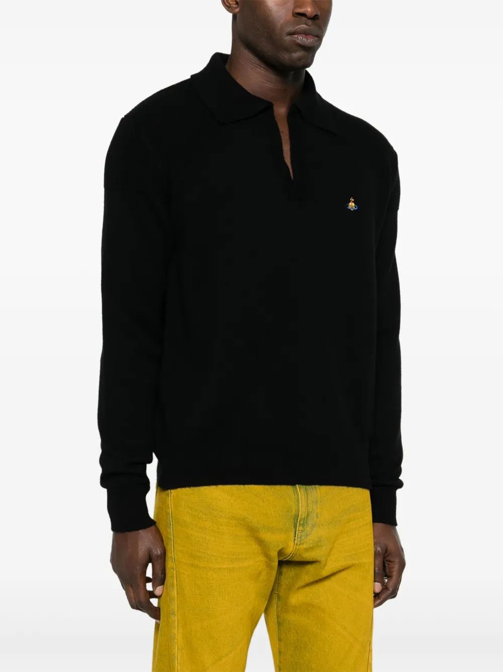Vivienne Westwood o1y0525 Logo Sweater in Black Size US S / EU 44-46 / 1 - 3 Thumbnail