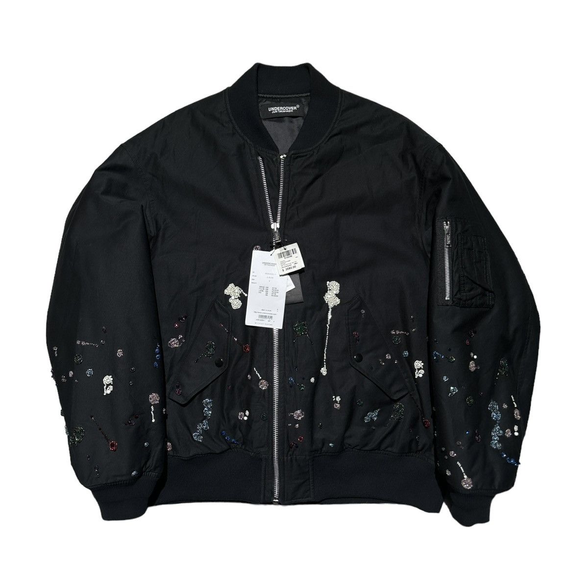 Undercover $3,580 hand beaded bomber jacket ghost hand 23AW Size US XL / EU 56 / 4 - 1 Thumbnail