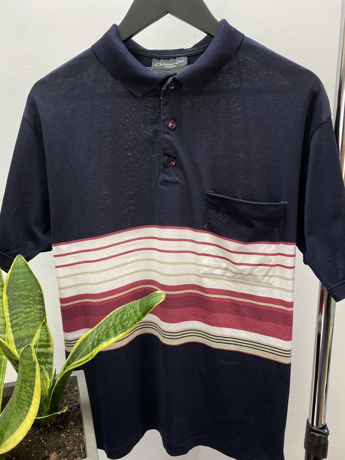 Christian Dior Monsieur Rare Vintage Christian Dior Monsieur Blue Polo T shirt Size US L / EU 52-54 / 3 - 6 Thumbnail