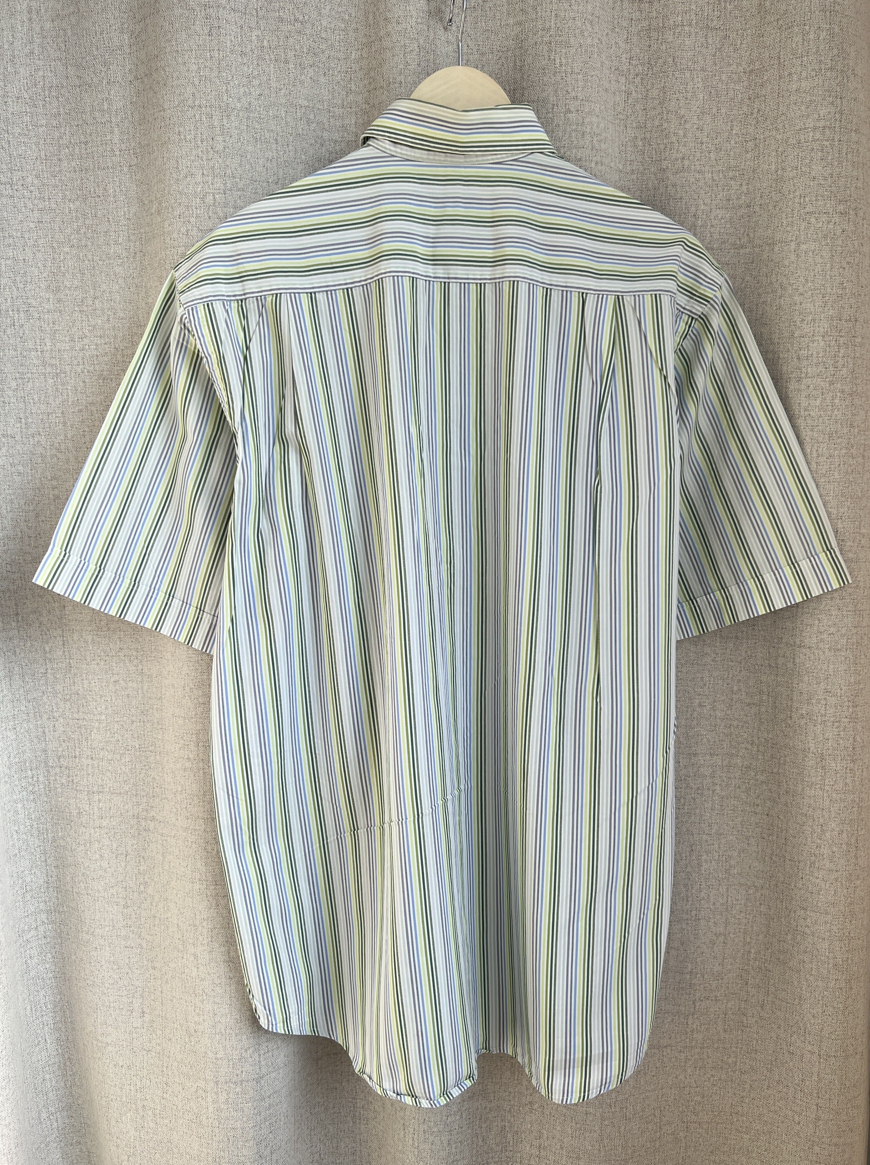 Burberry Vintage Burberry Pocket Logo Striped Button Up Shirt Size US L / EU 52-54 / 3 - 2 Thumbnail