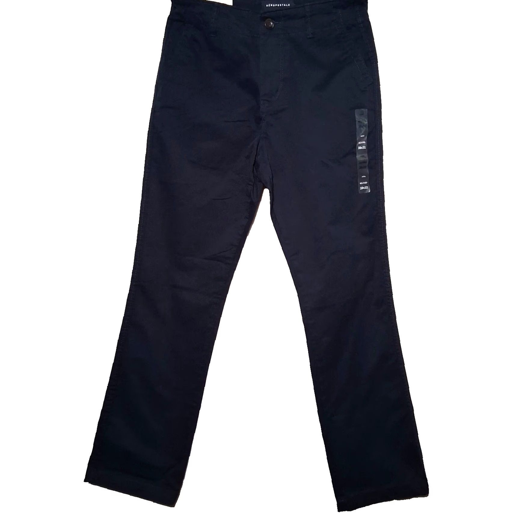 Vintage Aero Aéropostale Chino Pants Men 28x32 Navy Blue Twill Casual NEW Size US 28 / EU 44 - 2 Thumbnail