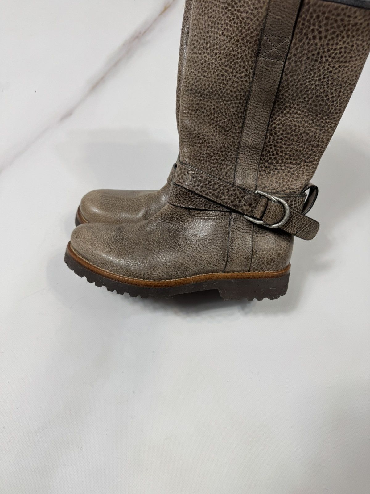 Brunello Cucinelli Brunello Cucinelli Leather Woman's Brown Biker Boot Size US 7.5 / IT 37.5 - 5 Thumbnail
