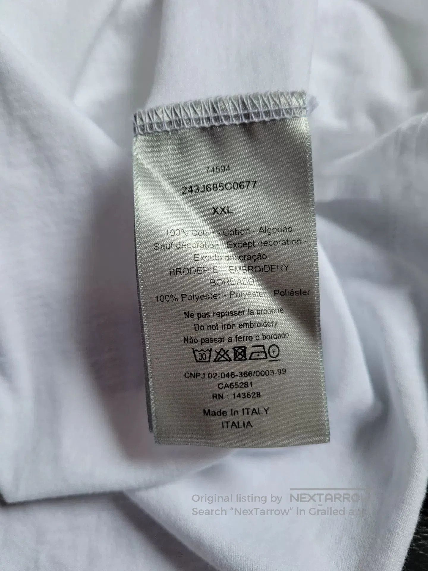 Dior White Embroidered Logo T. Size US XXL / EU 58 / 5 - 6 Thumbnail
