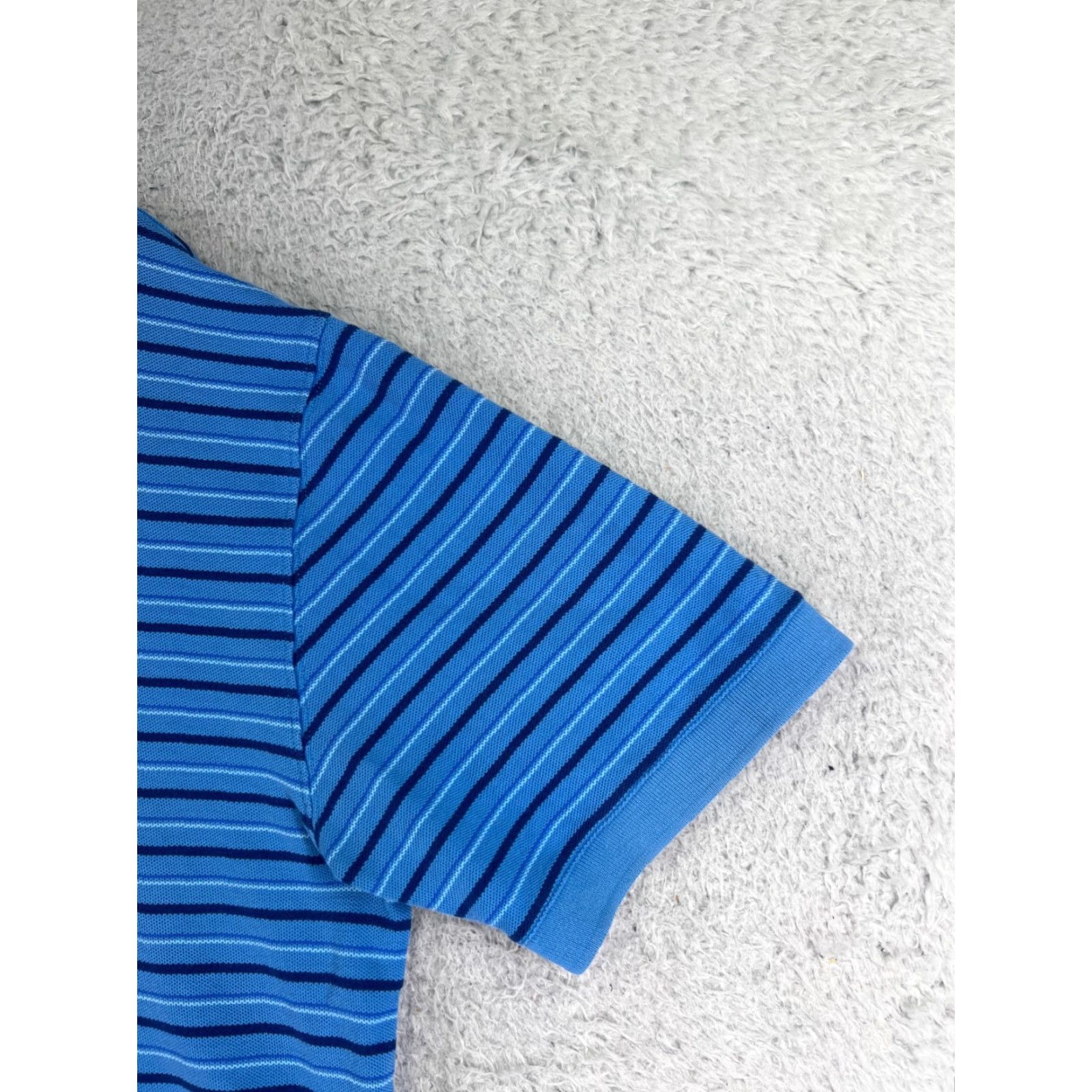Patagonia Patagonia Polo Shirt Mens Large Blue Stripe 100% Cotton Knit Short Sleeve Golf Century Size US L / EU 52-54 / 3 - 4 Thumbnail