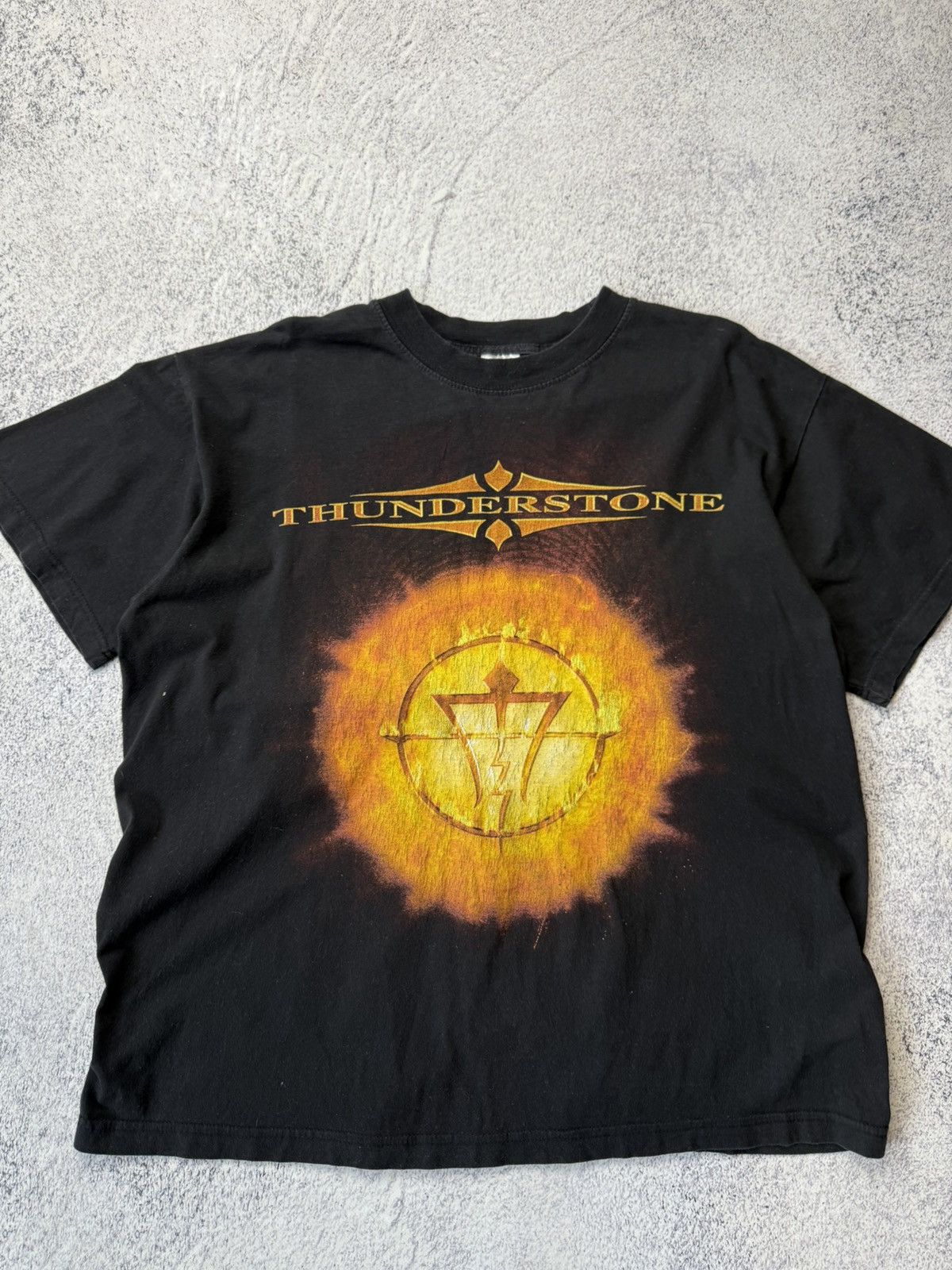Band Tees Vintage 90s Thunderstone Band T Shirt Rock Heavy Metal Size US M / EU 48-50 / 2 - 3 Thumbnail