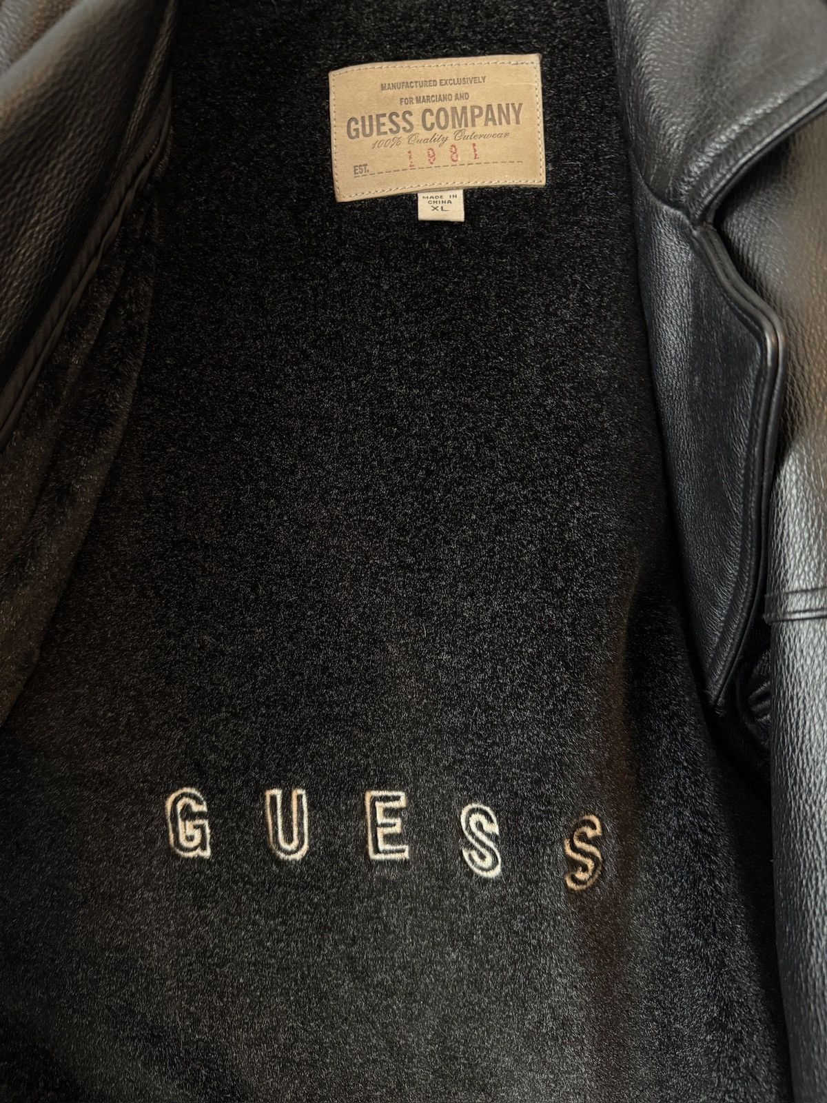 Guess Guess Leather Jacket Size US XL / EU 56 / 4 - 2 Thumbnail