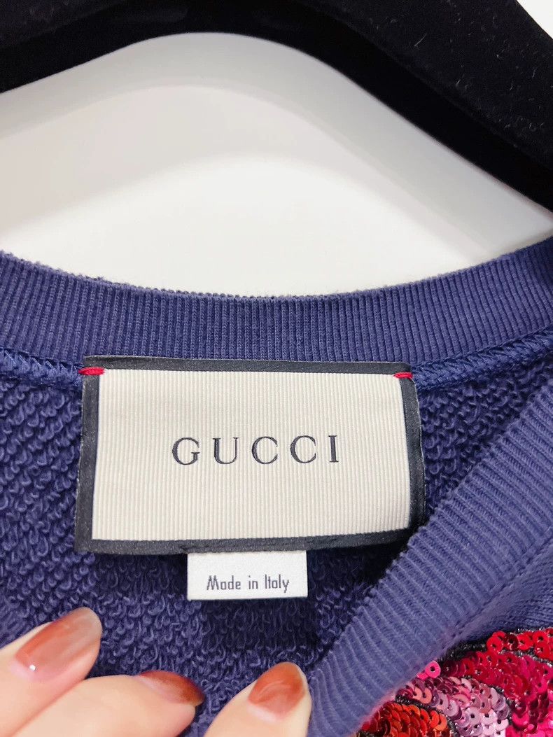 Gucci Gucci Dark blue short colored sequin sweatshirt 2504-Nextar Size US XS / EU 42 / 0 - 7 Thumbnail