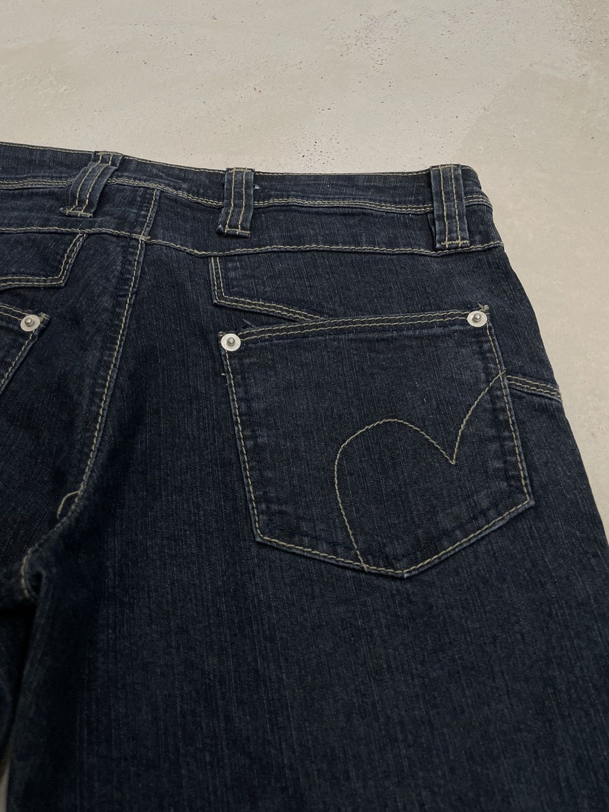 Japanese Brand × Le Grande Bleu (L.G.B.) Asawa Japanese Flare Bell Bottom Raw Denim Pants Size US 27 - 11 Thumbnail